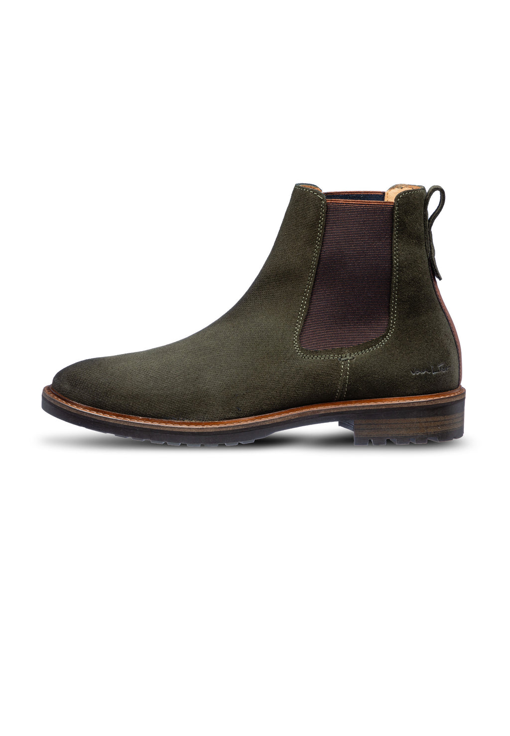 Grijs groen suède Rigi Chelsea boot