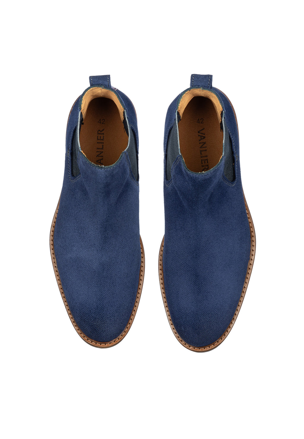 Blauw suède Rigi chelsea boot