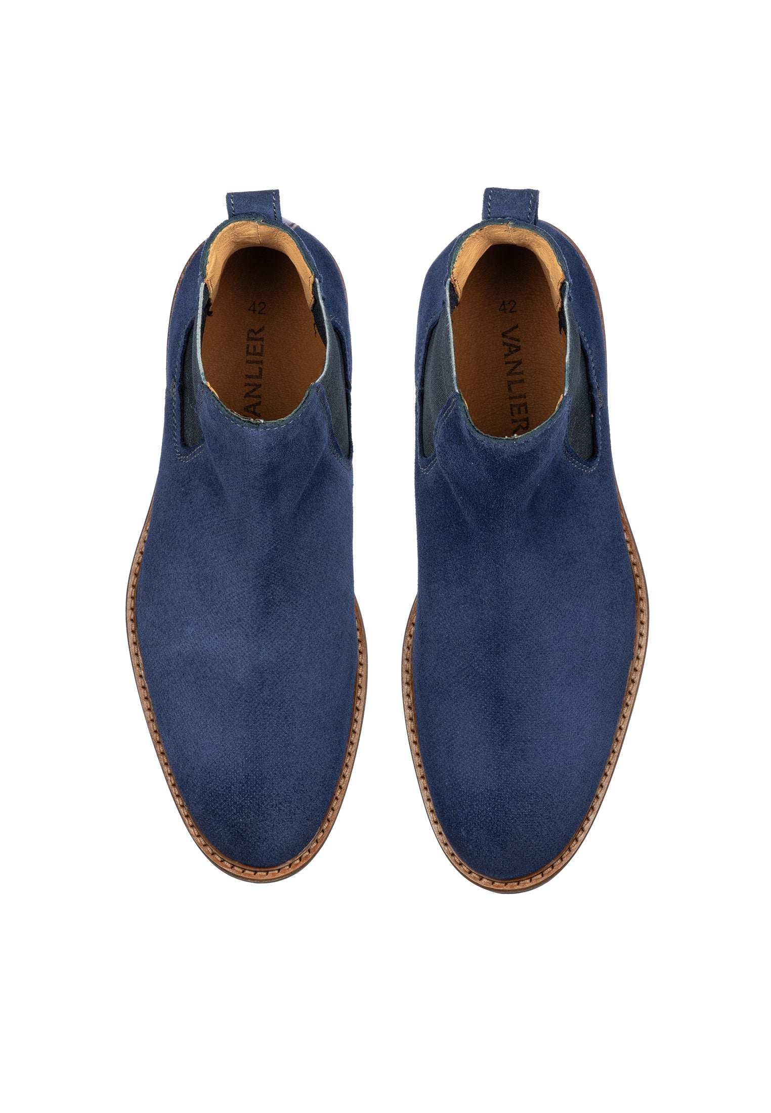 Blauw suède Rigi chelsea boot