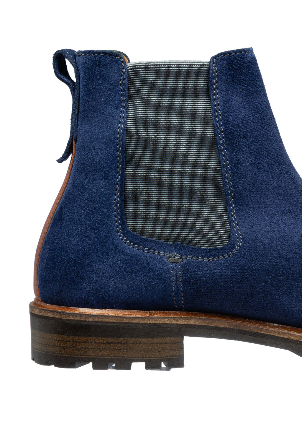Blauw suède Rigi chelsea boot