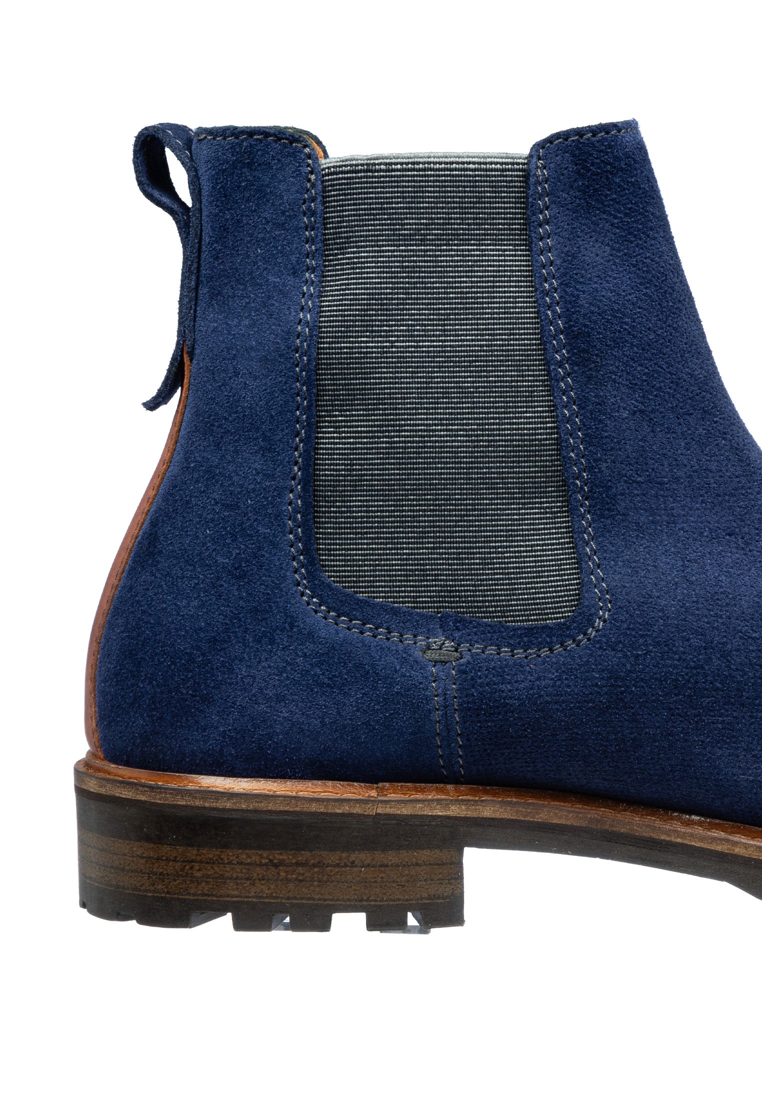 Blauw suède Rigi chelsea boot
