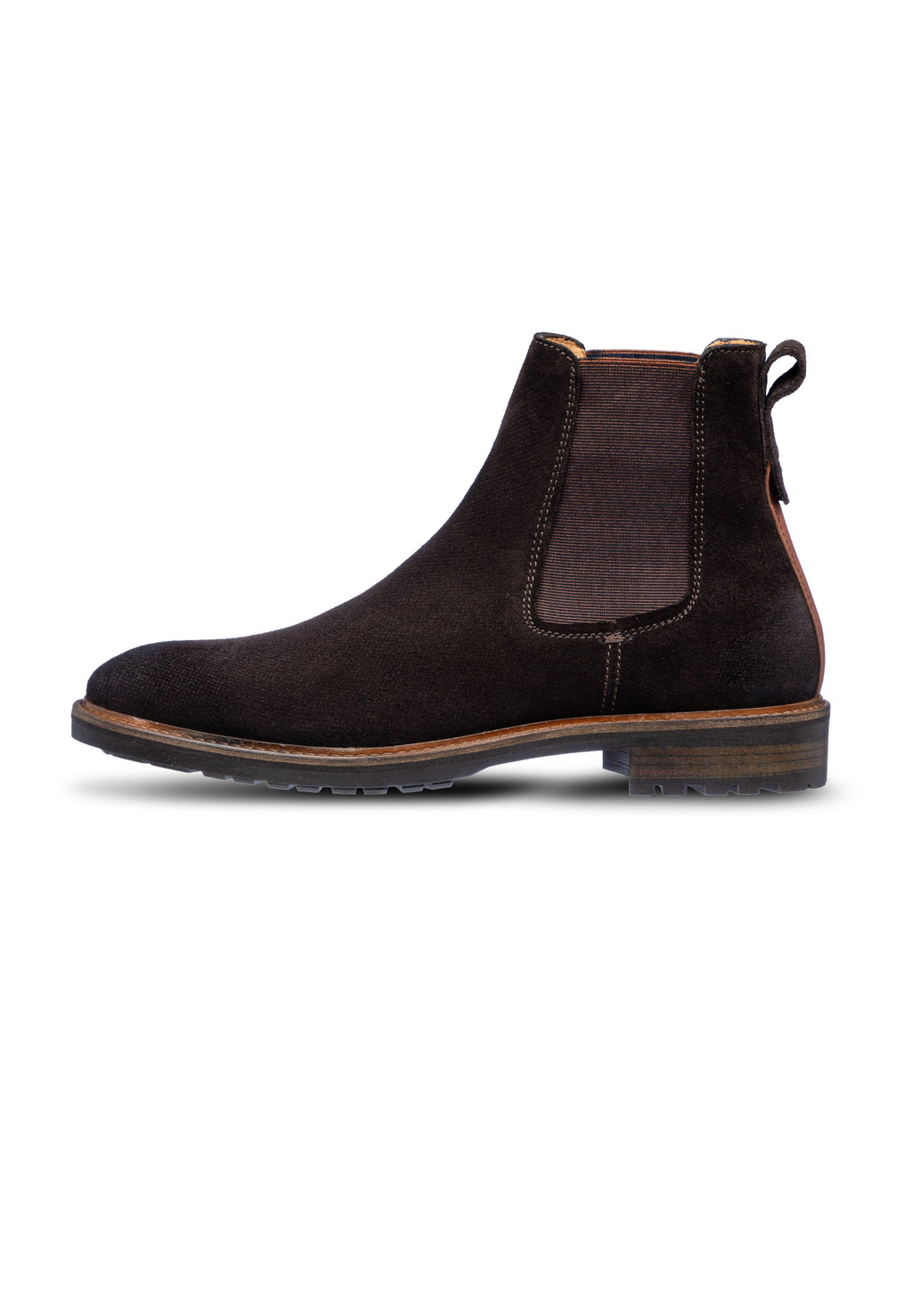 Donker bruin suède Rigi chelsea boot