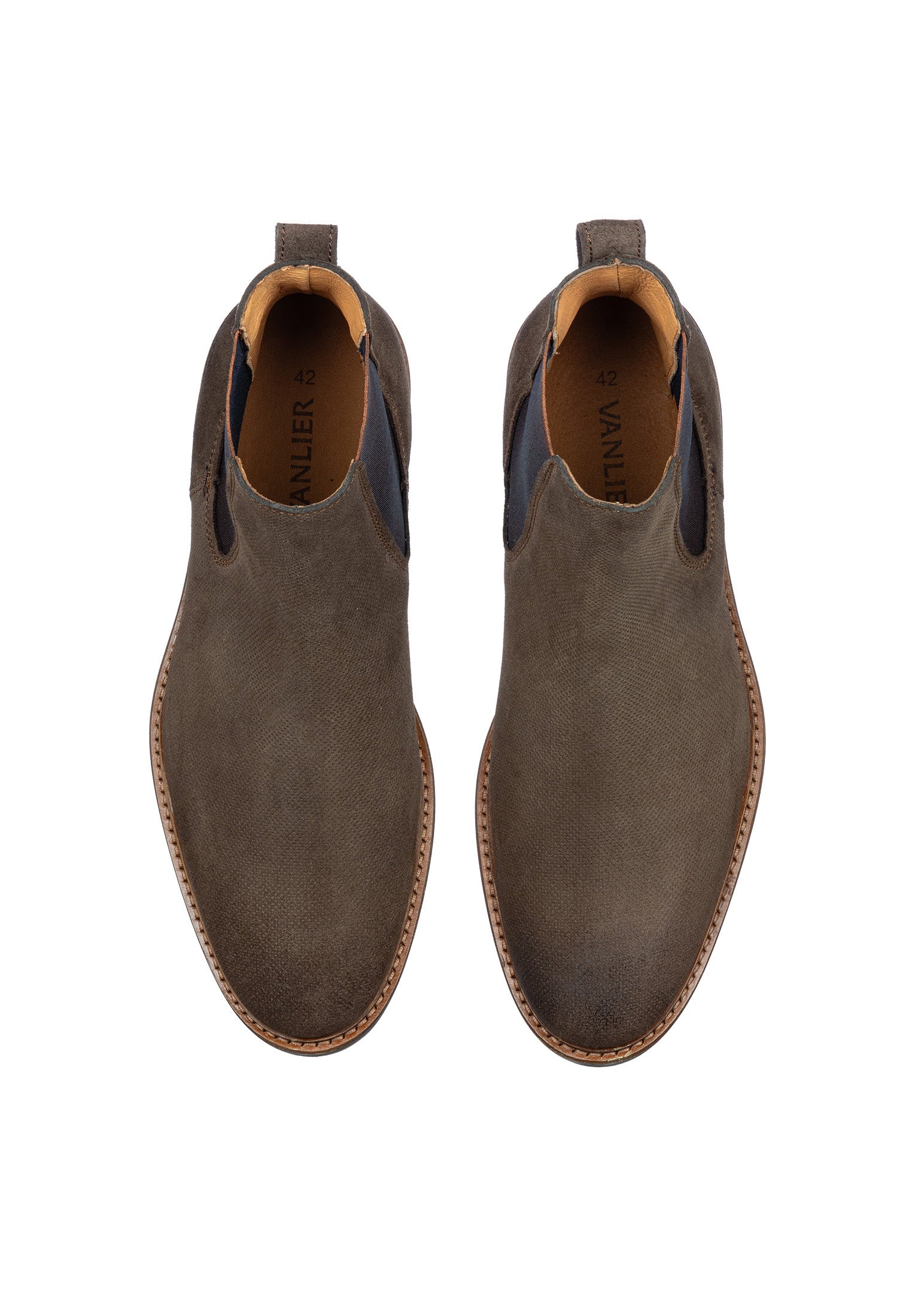 Testa di moro bruin suède Rigi Chelsea boot