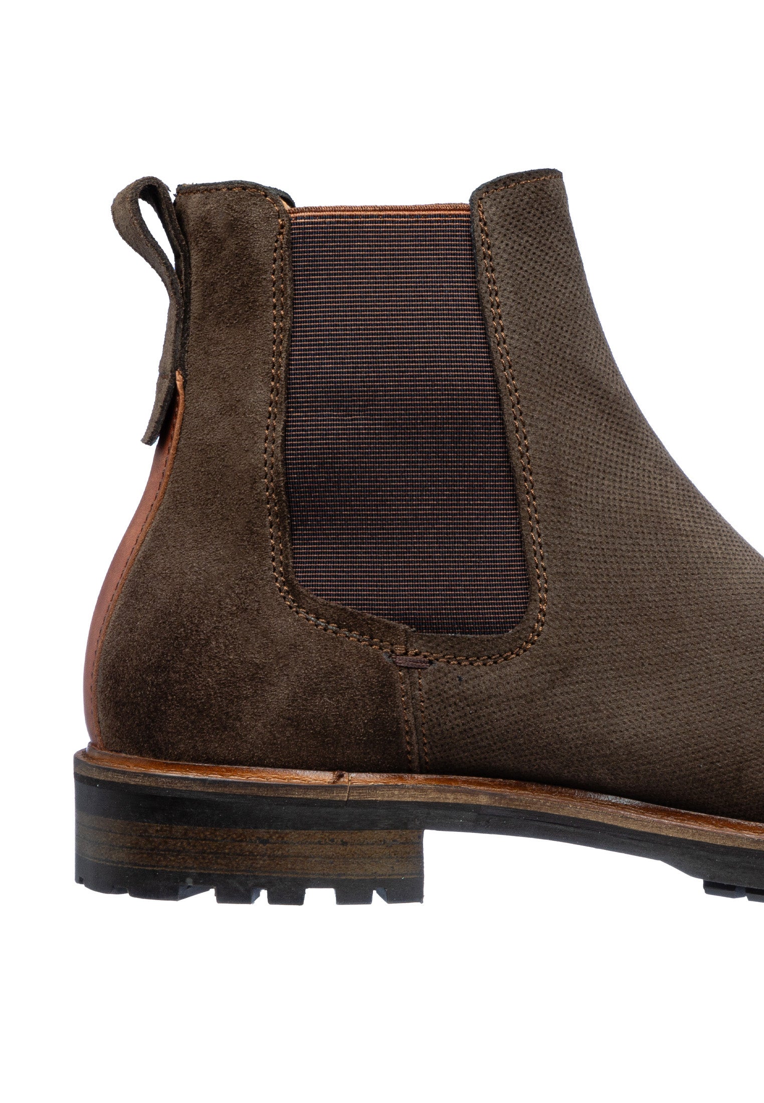 Testa di moro bruin suède Rigi Chelsea boot