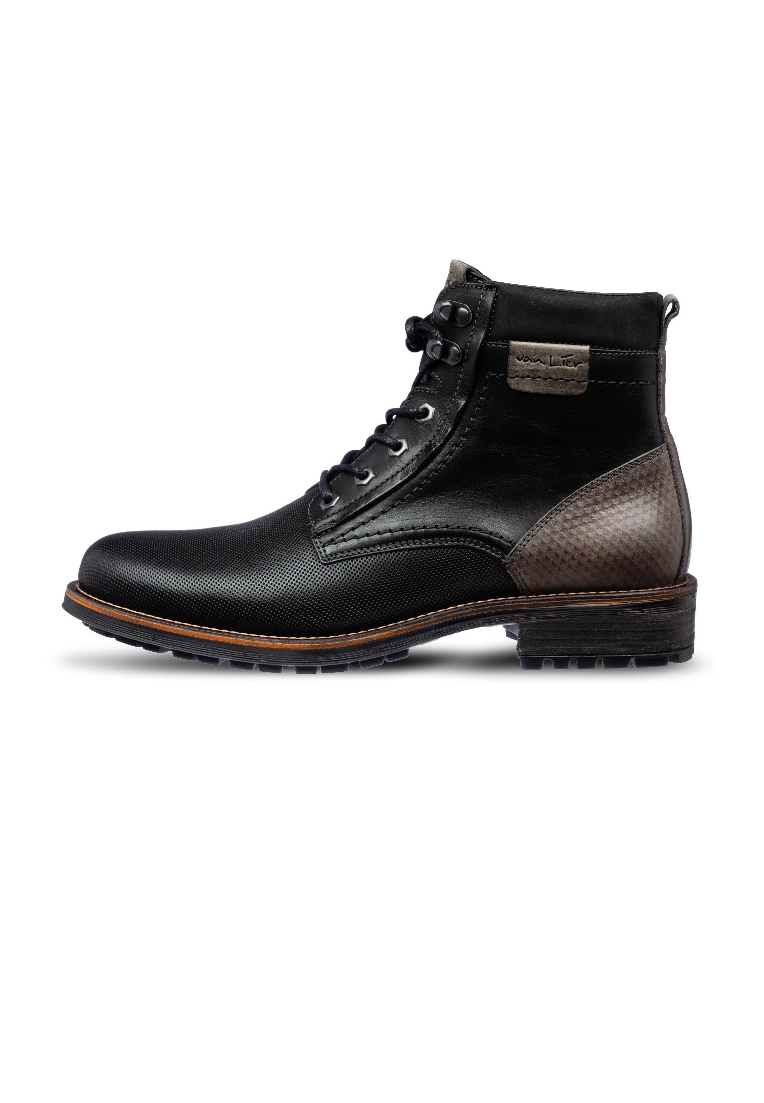 Zwart gladleren Fritz boot