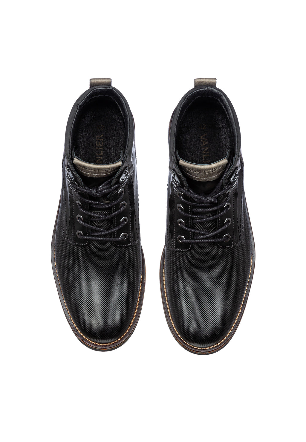 Zwart gladleren Fritz boot