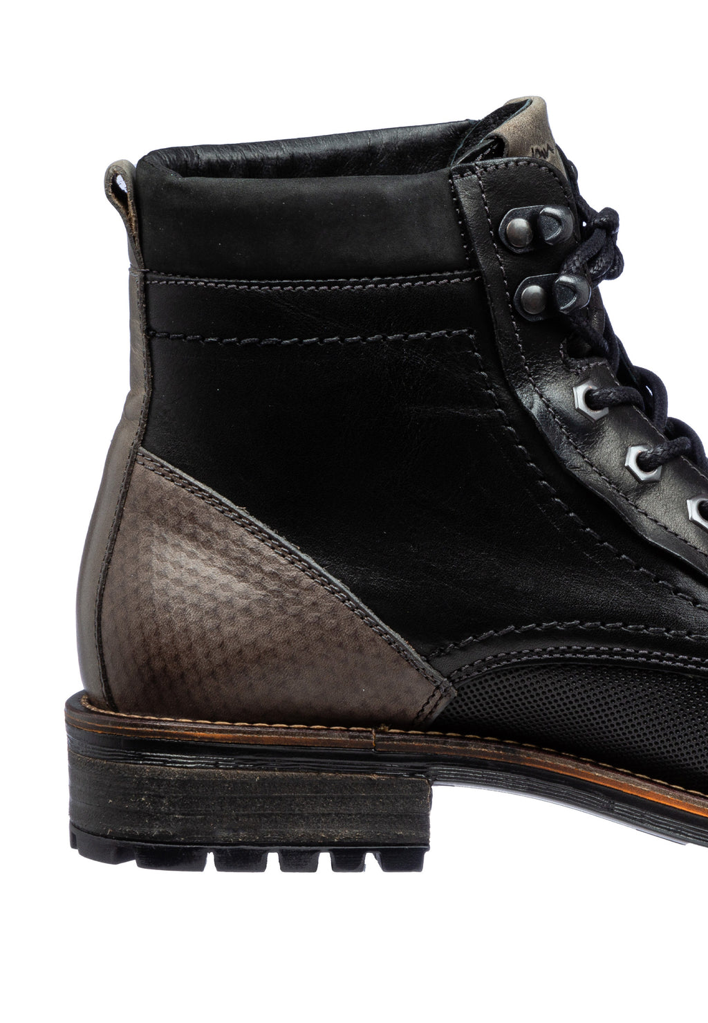 Zwart gladleren Fritz boot