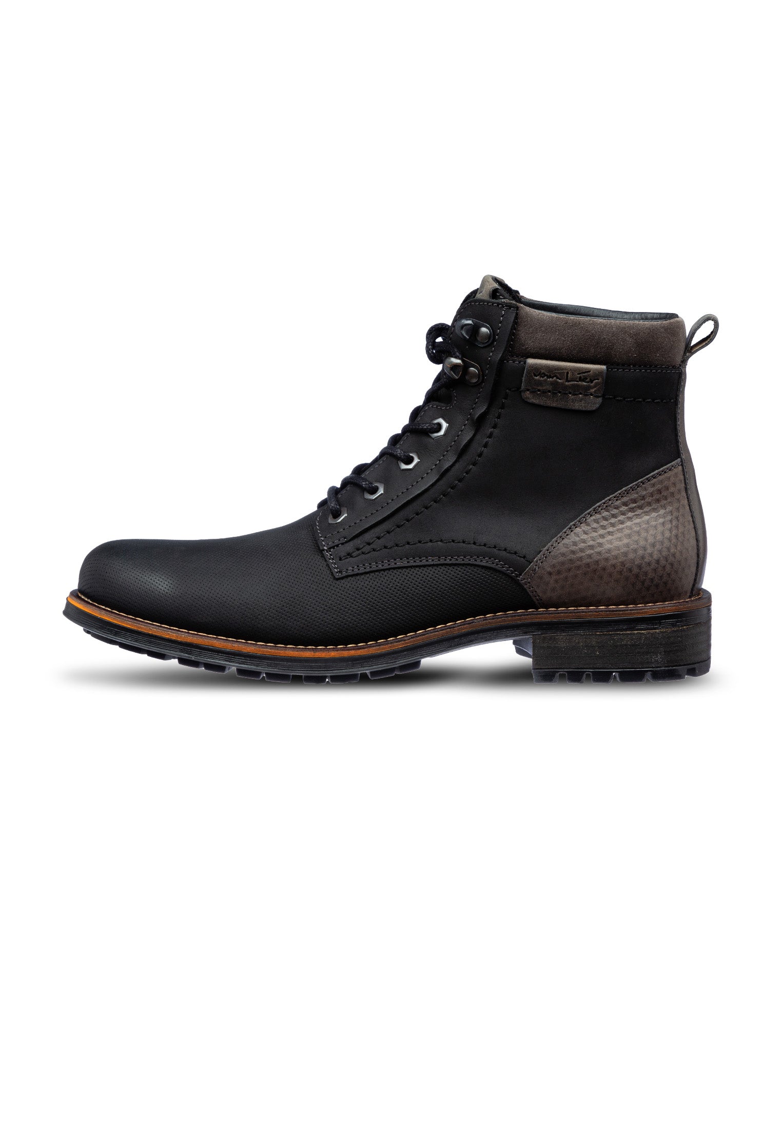 Zwart nubuck Fritz boot