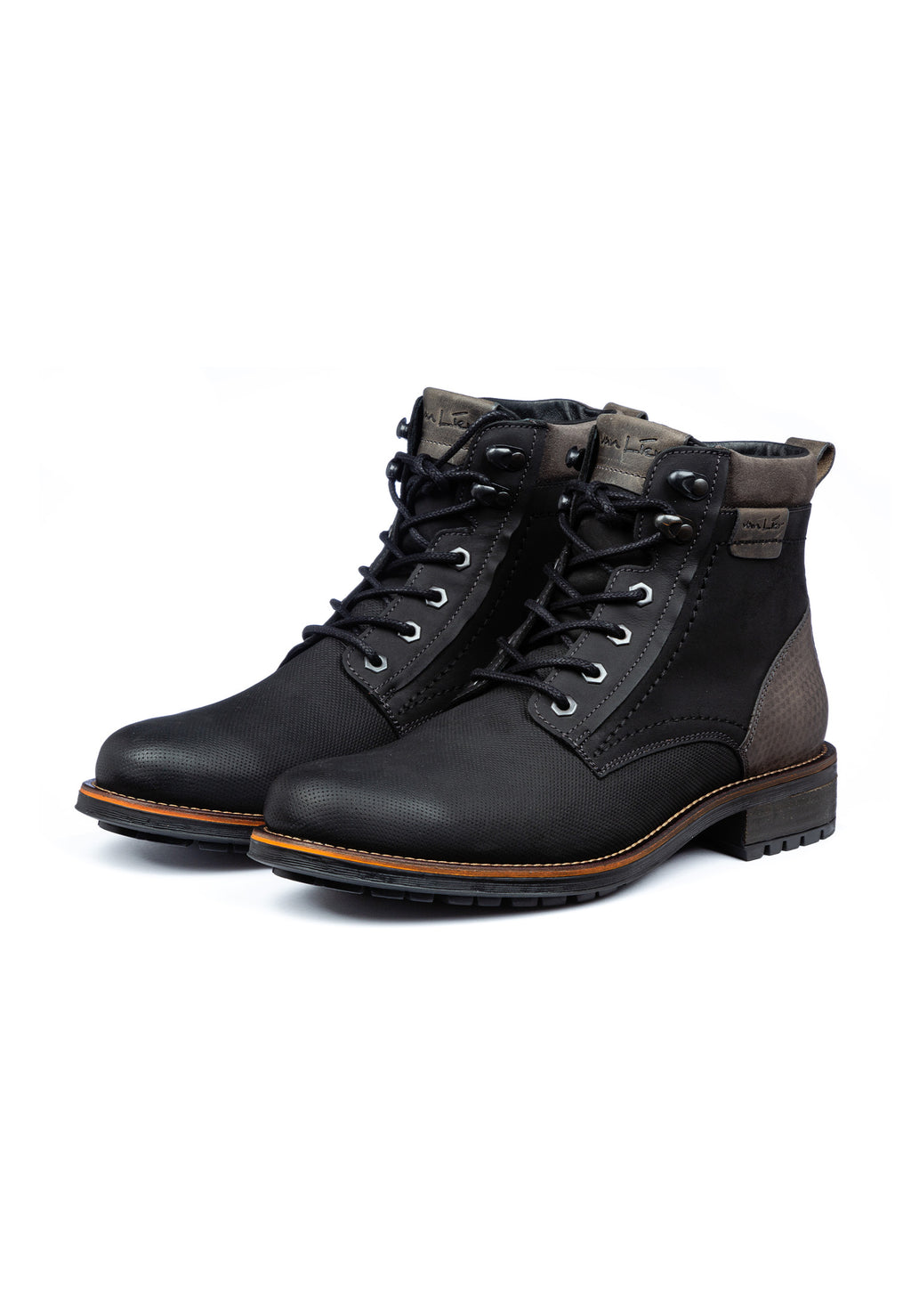 Zwart nubuck Fritz boot
