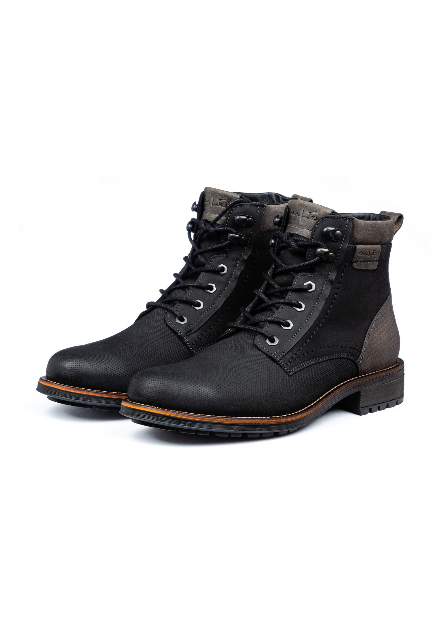 Zwart nubuck Fritz boot