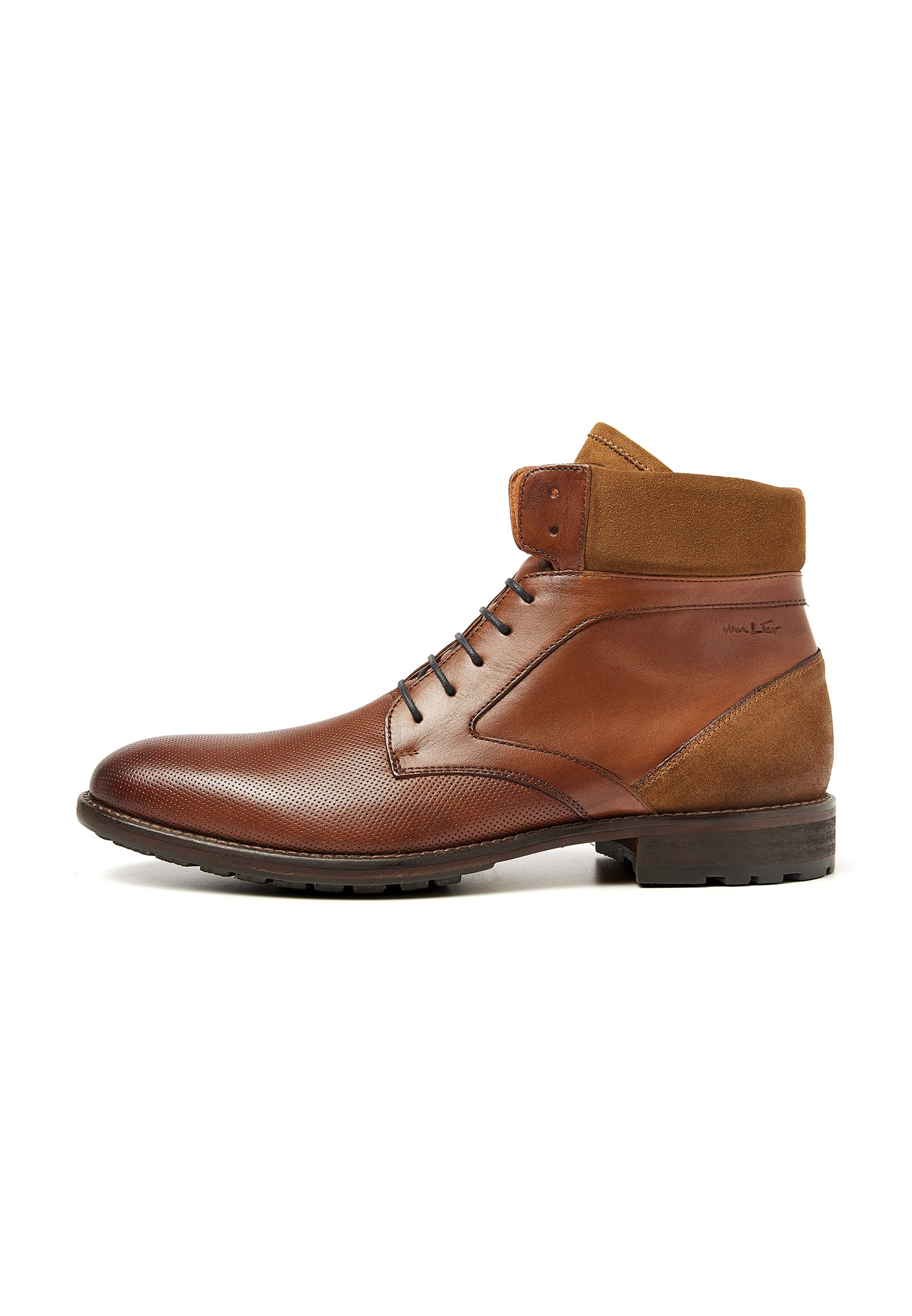 Cognac gladleren Henry boot