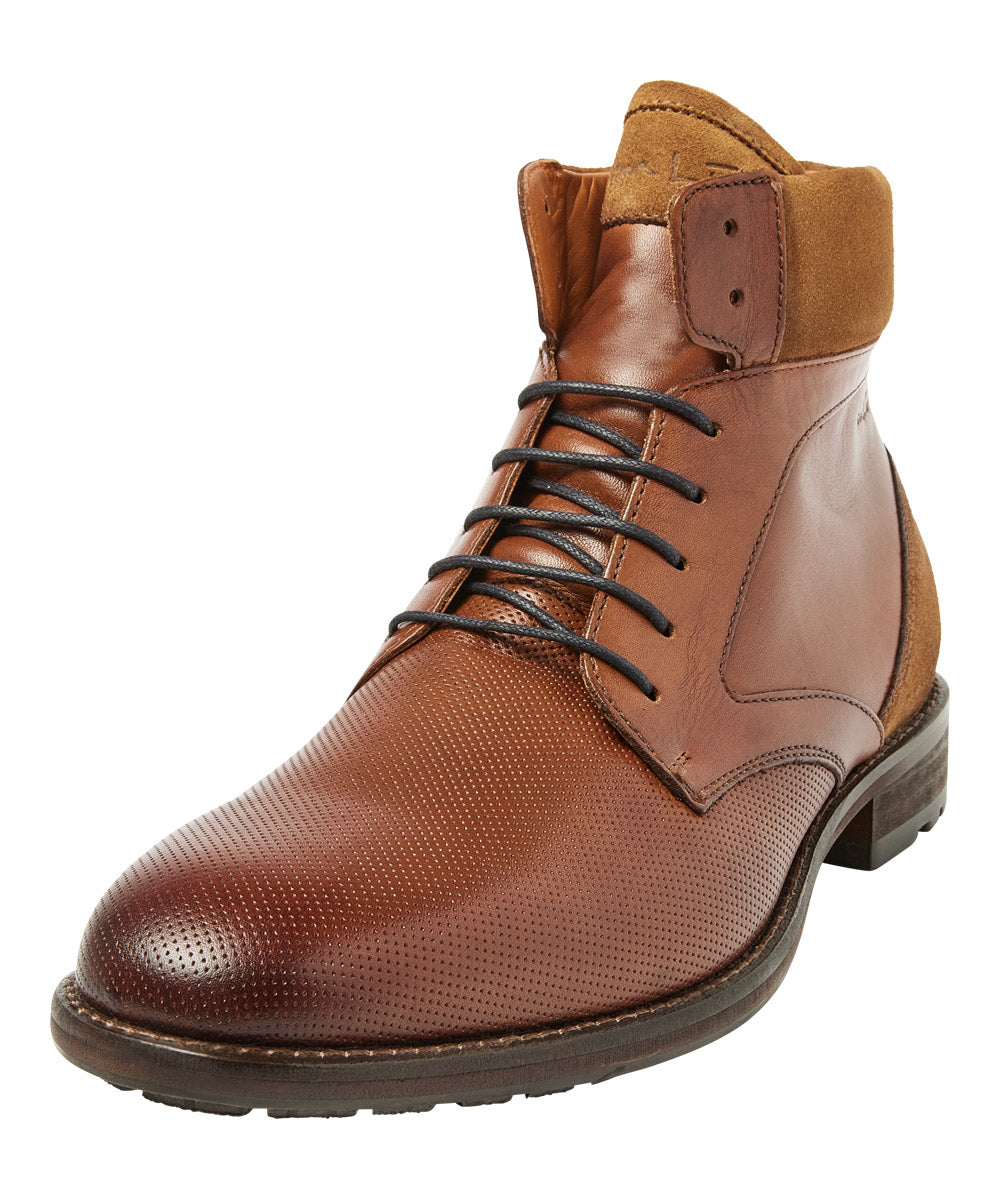 Cognac gladleren Henry boot