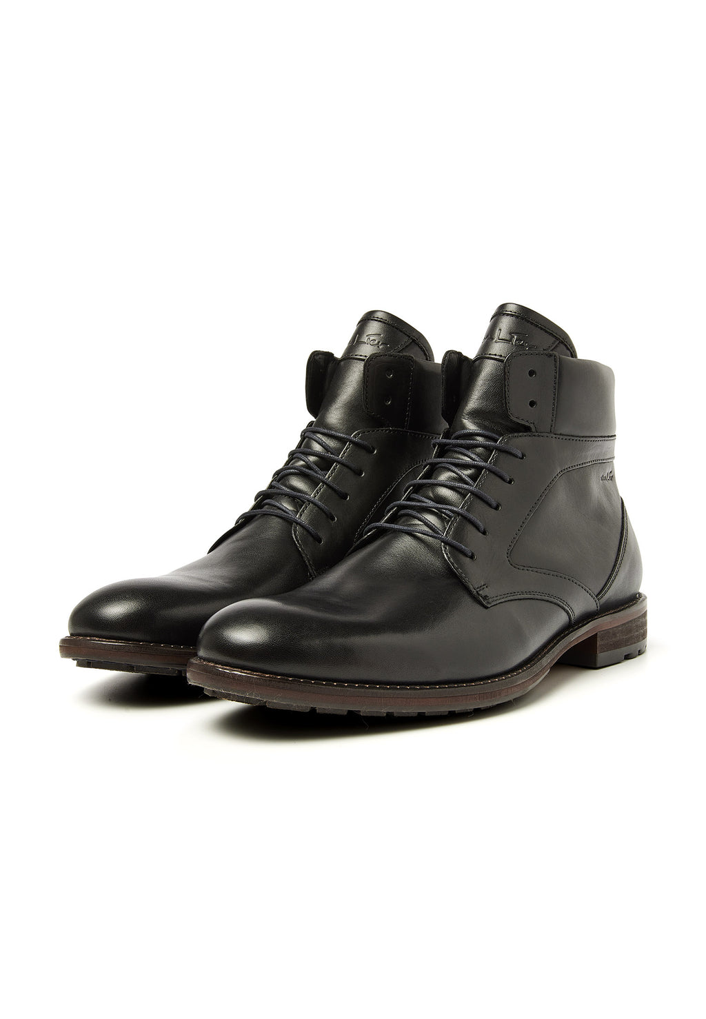 Zwart gladleren Henry boot