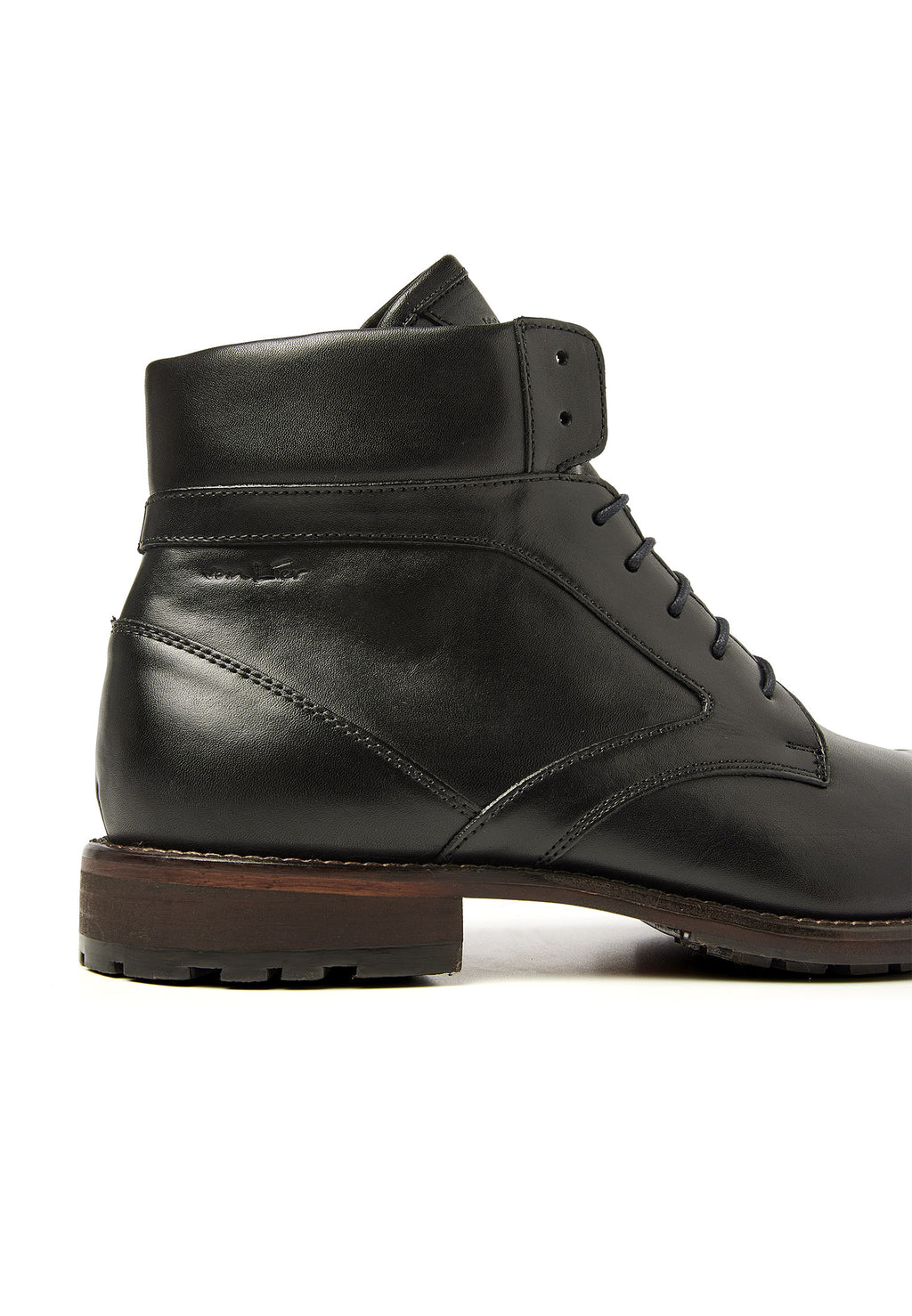 Zwart gladleren Henry boot