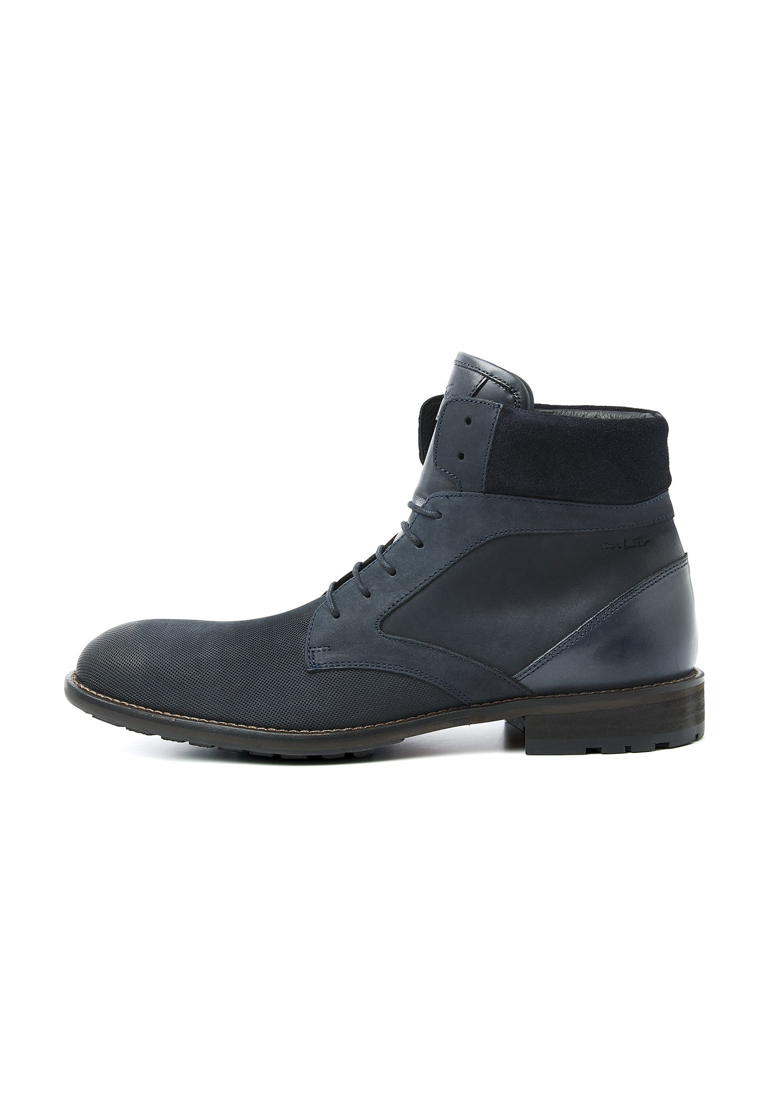 Navy nubuck Henry boot