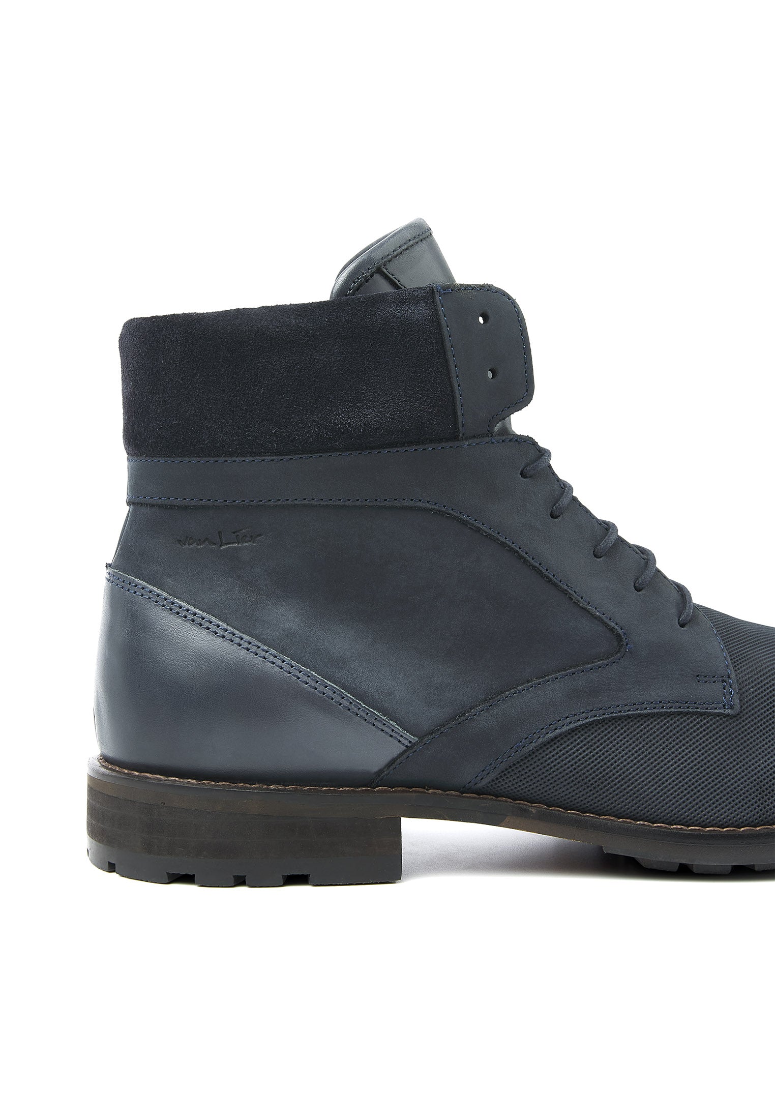 Navy nubuck Henry boot