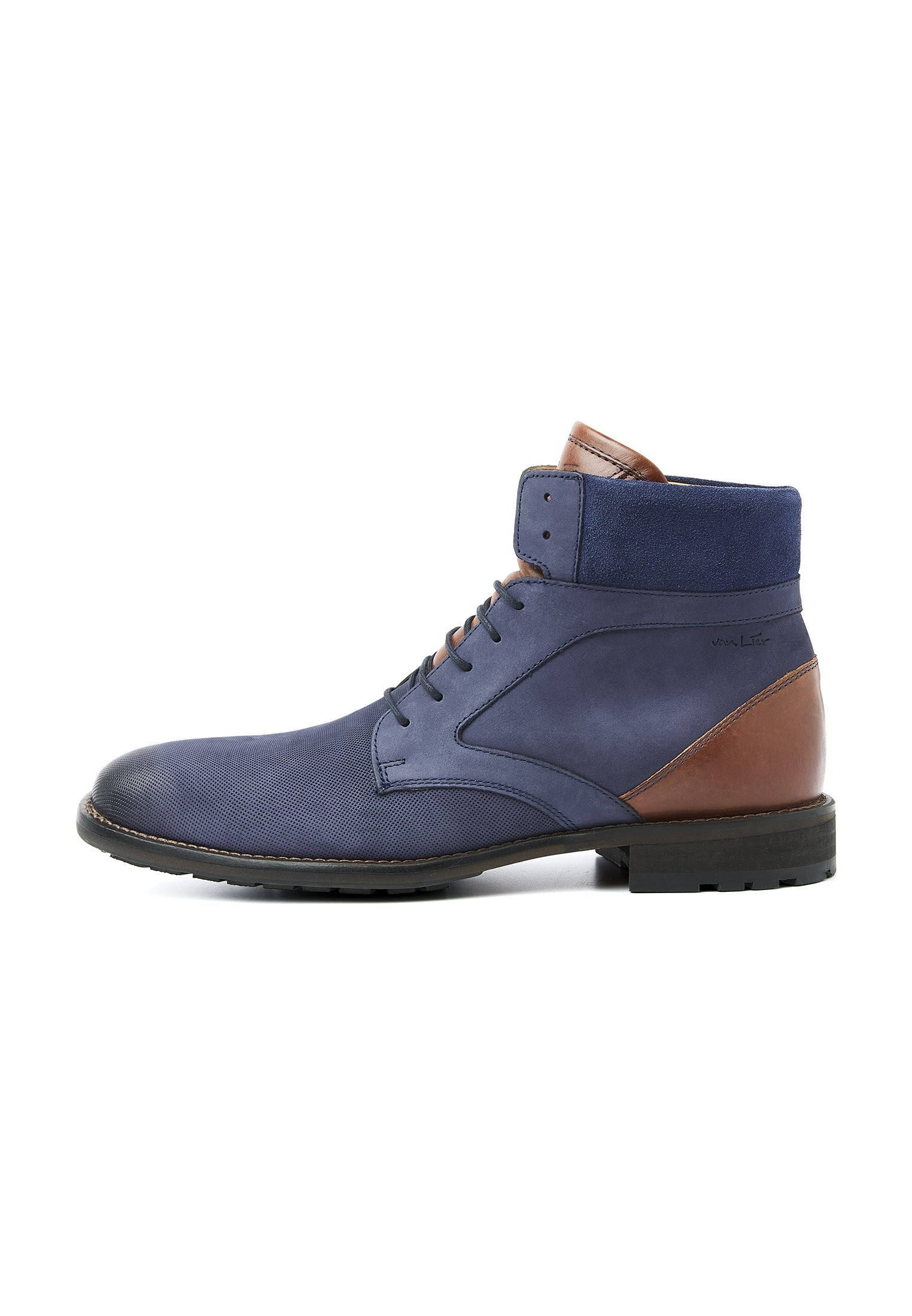 Blauw nubuck Henry boot