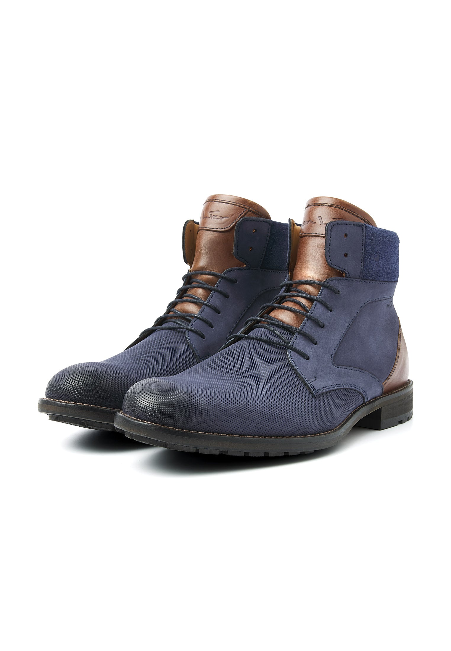Blauw nubuck Henry boot