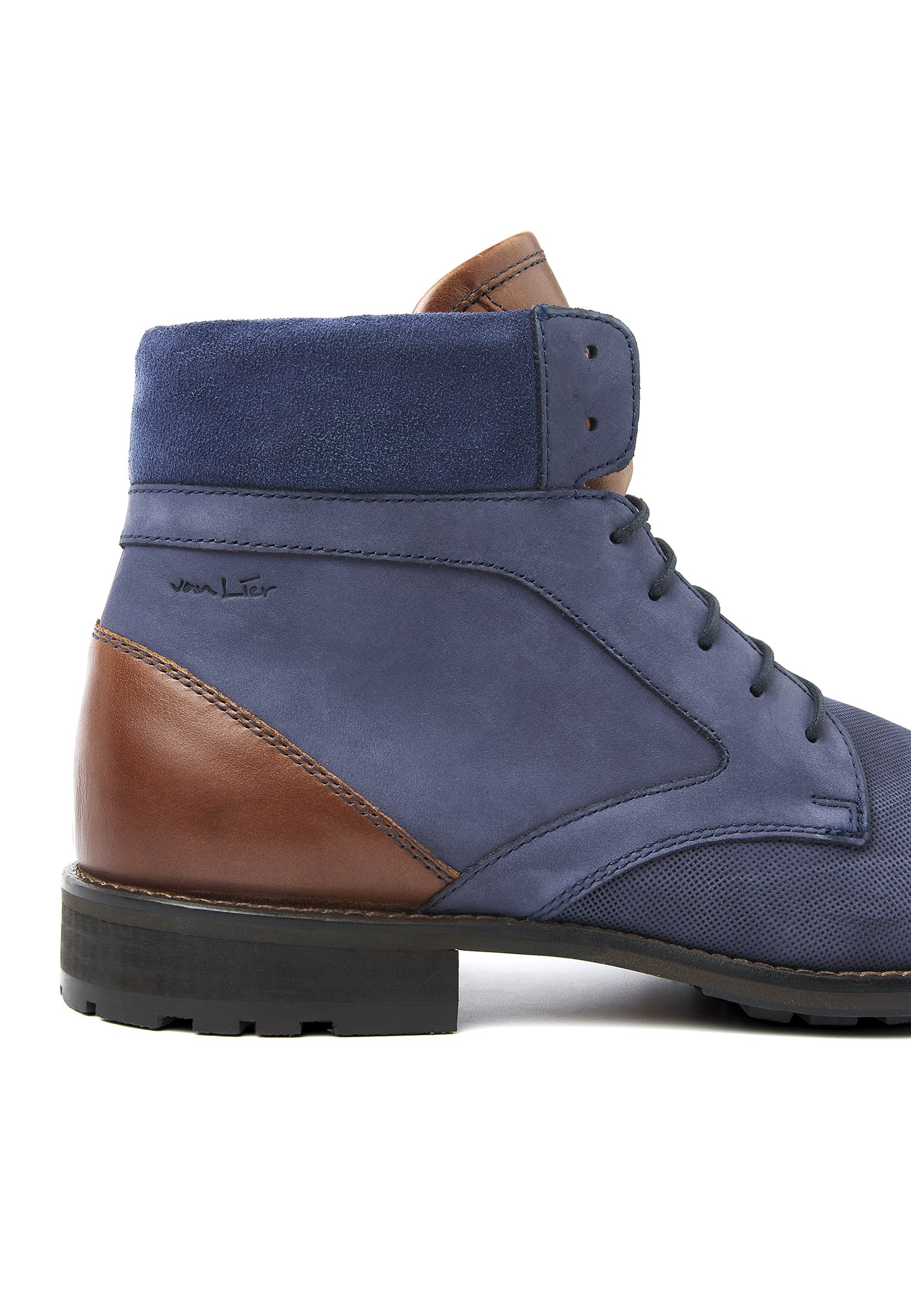 Blauw nubuck Henry boot
