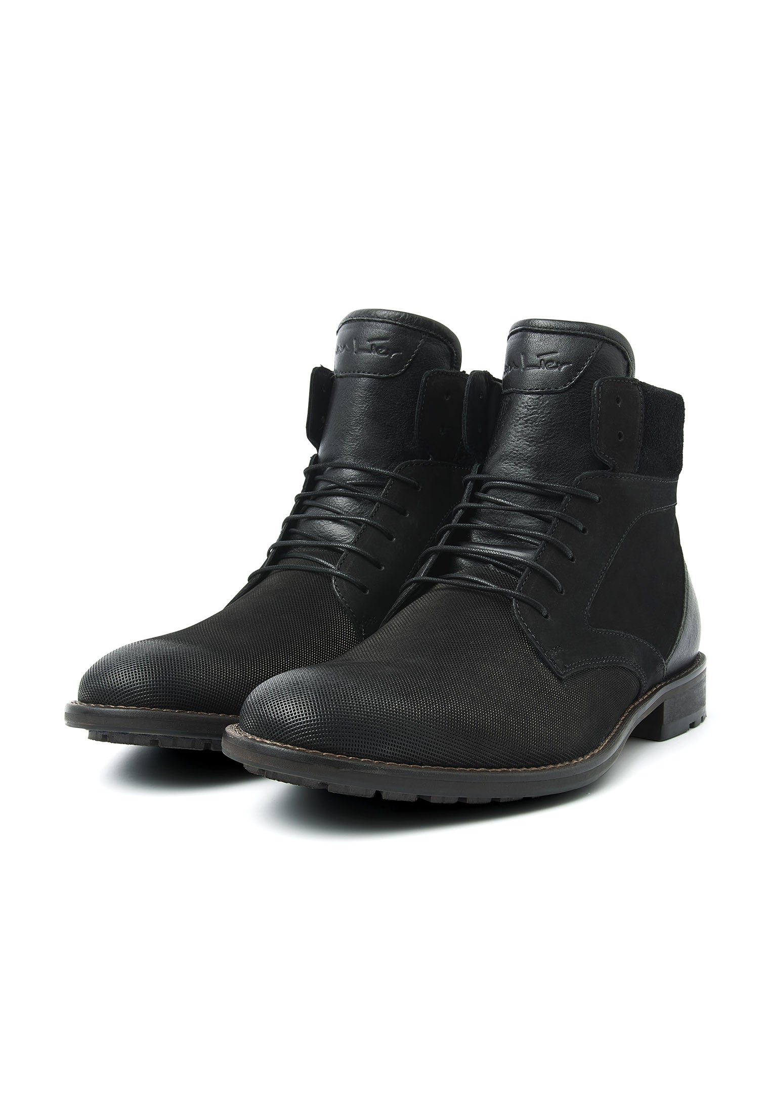 Zwart nubuck Henry boot