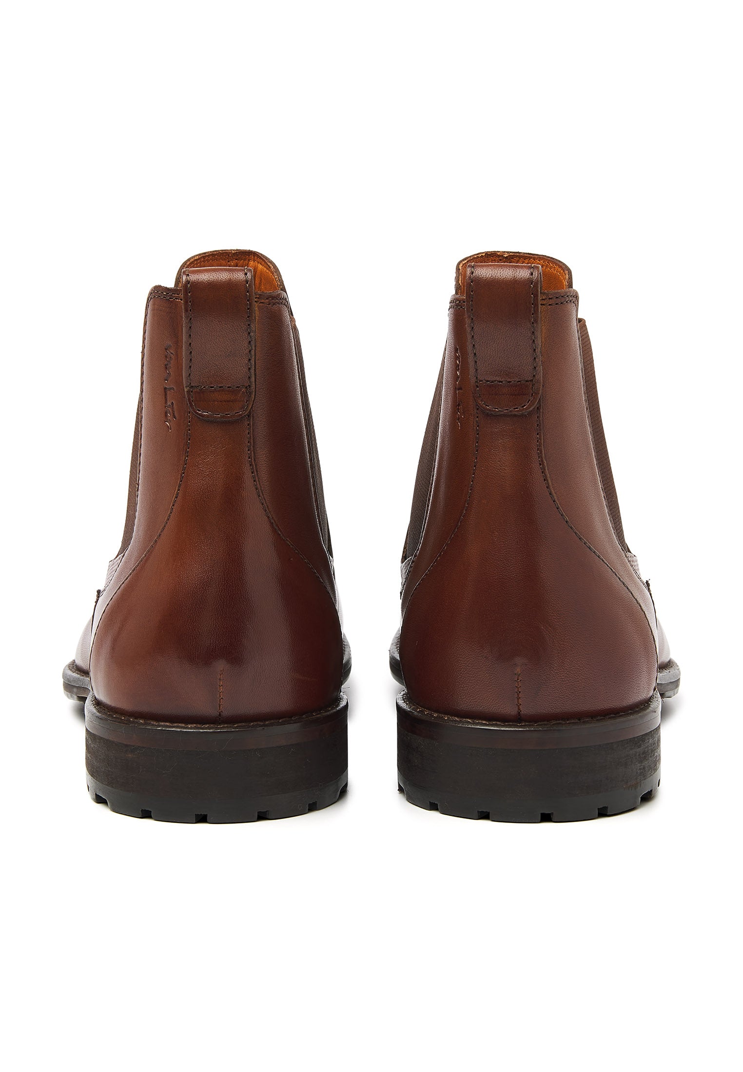 Cognac gladleren Henry chelsea boot