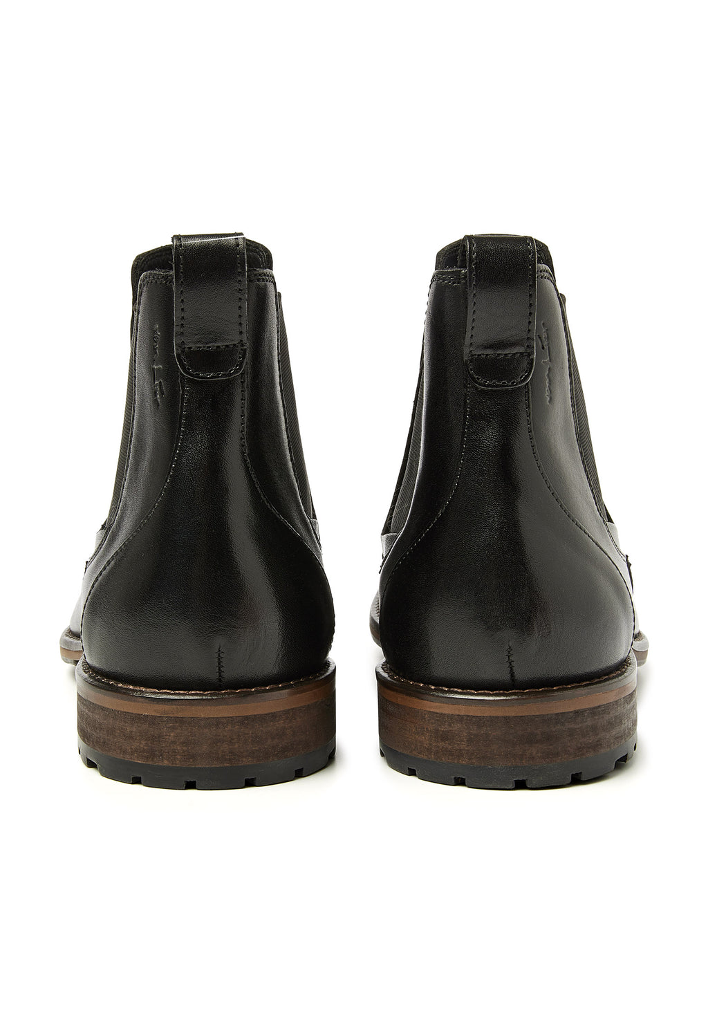 Zwart gladleren Henry chelsea boot