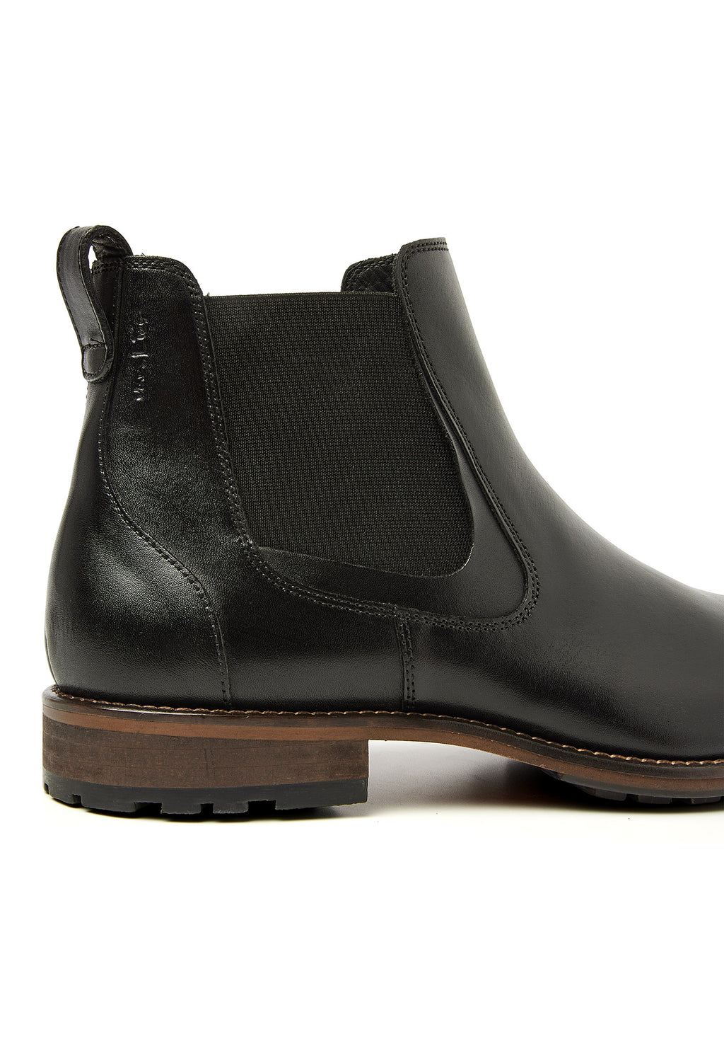 Zwart gladleren Henry chelsea boot