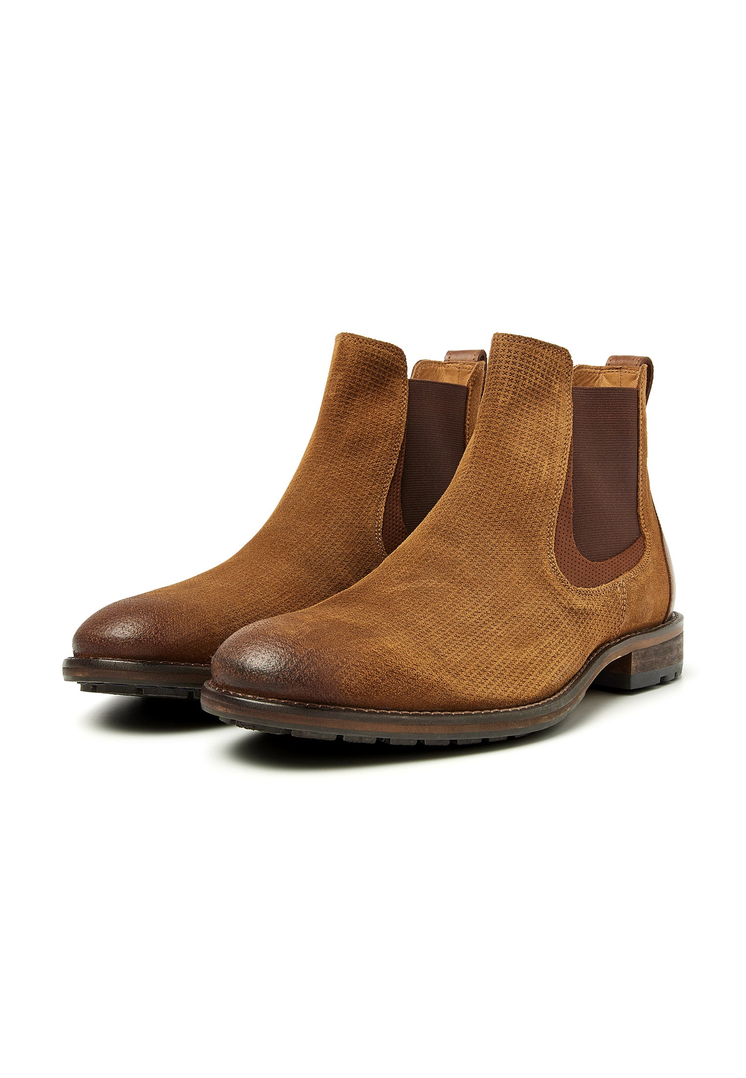 Cognac suède Henry chelsea boot