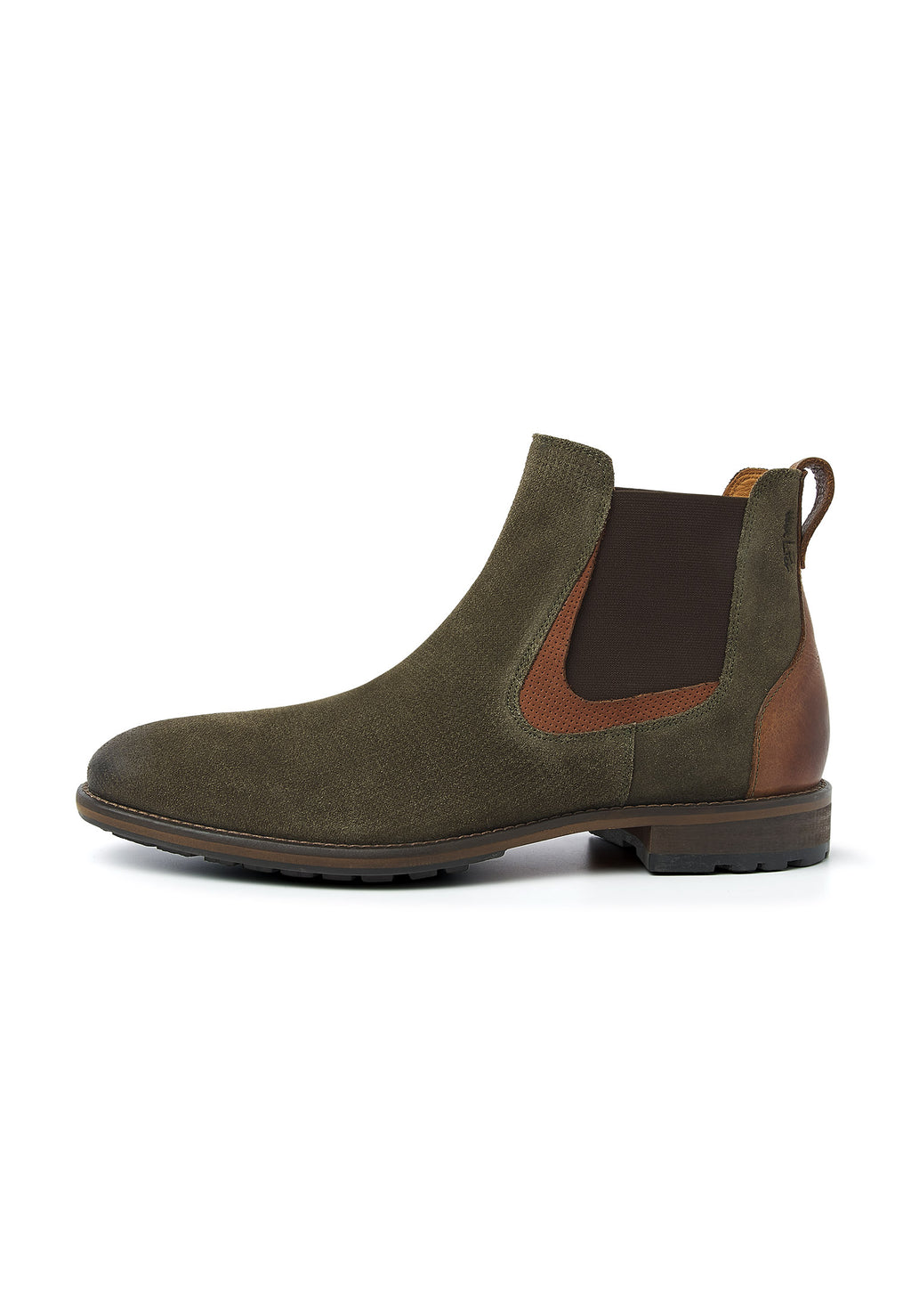 Grijs groen suède Henry chelsea boot