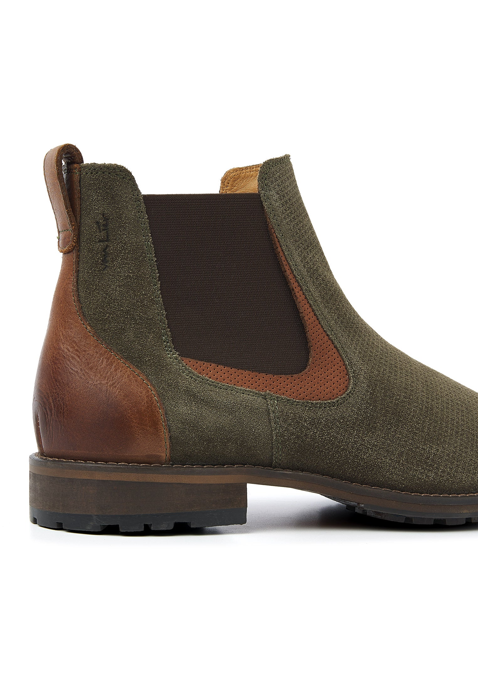 Grijs groen suède Henry chelsea boot