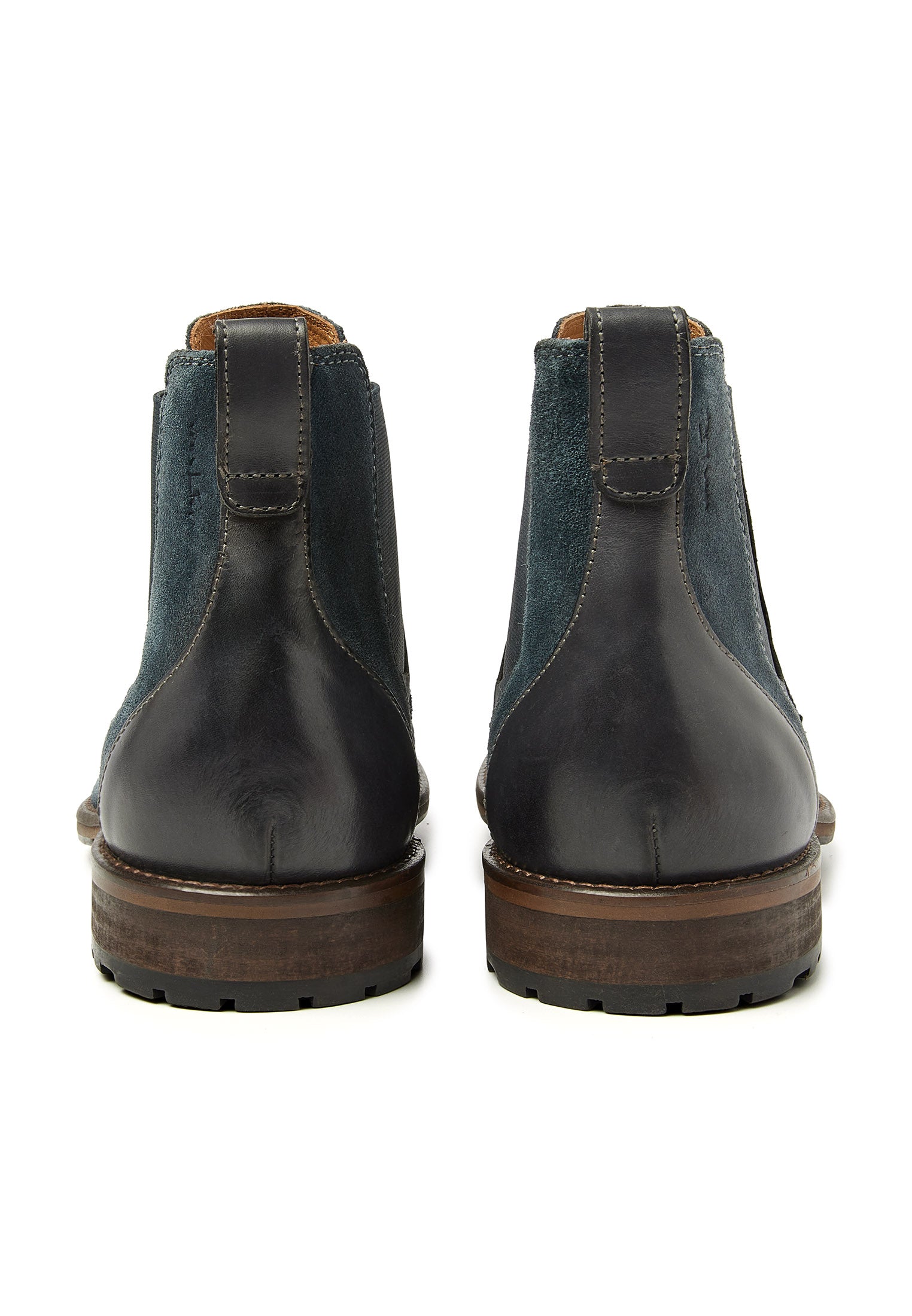 Petrol blauw suède Henry chelsea boot