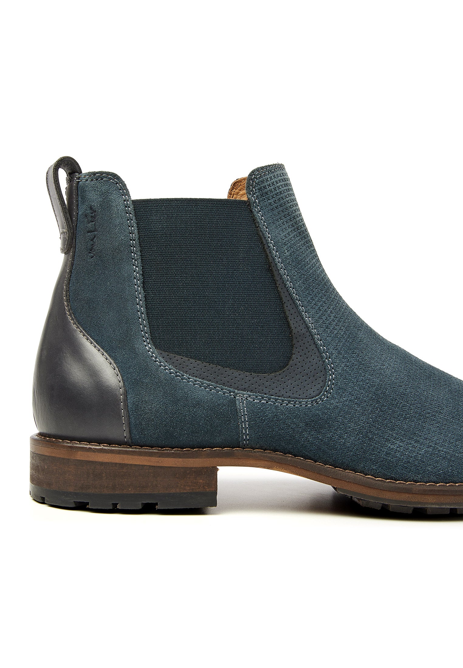 Petrol blauw suède Henry chelsea boot