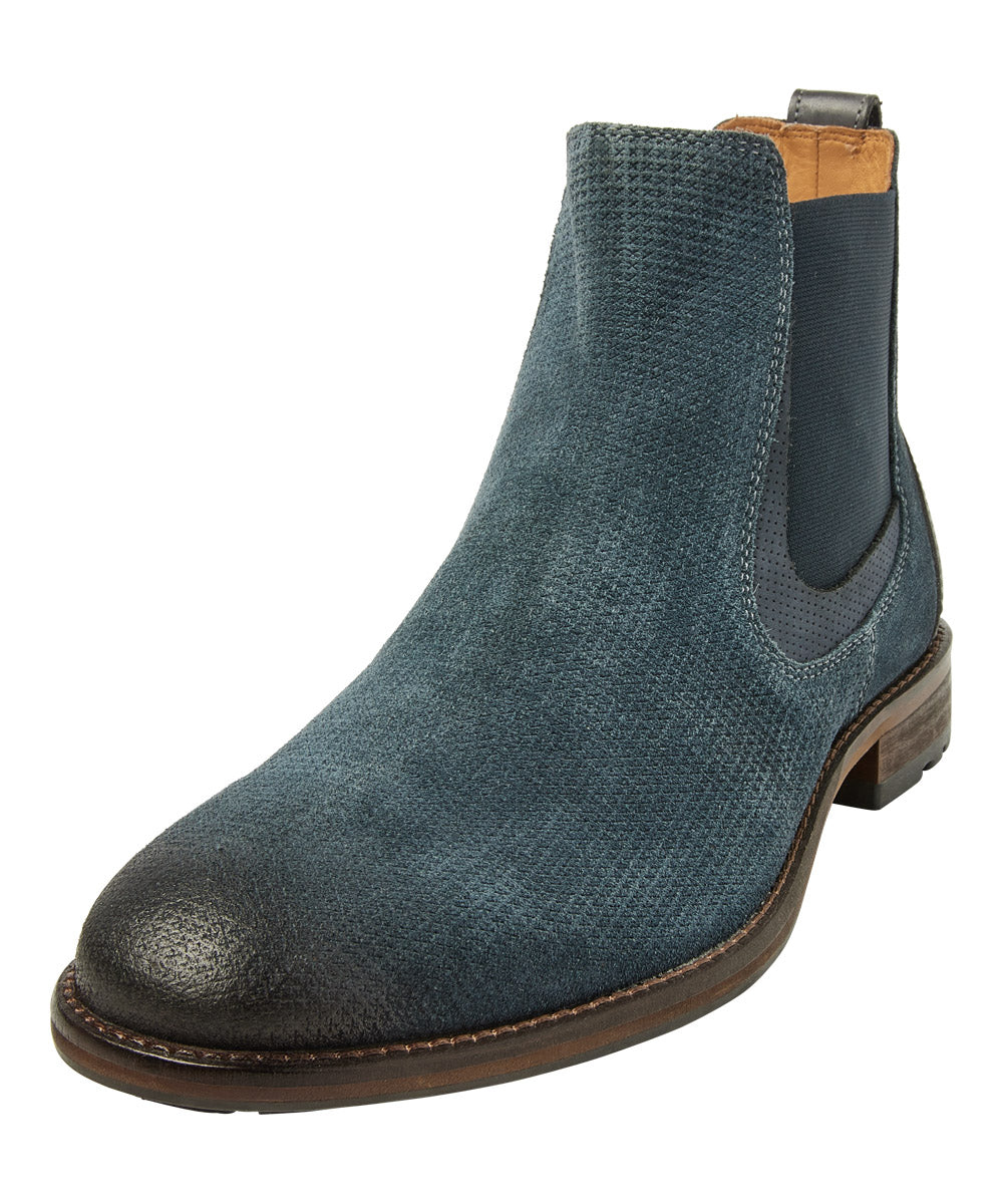 Petrol blauw suède Henry chelsea boot