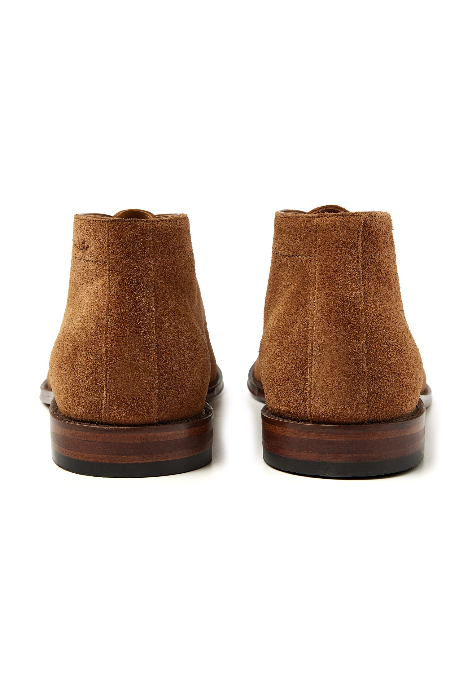 Cognac suède Madison halfhoge veterschoen