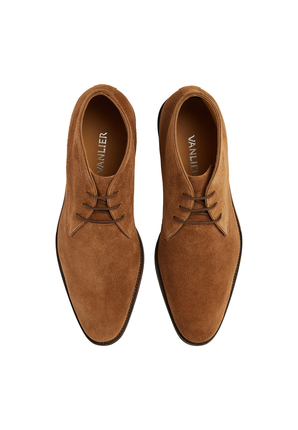 Cognac suède Madison halfhoge veterschoen