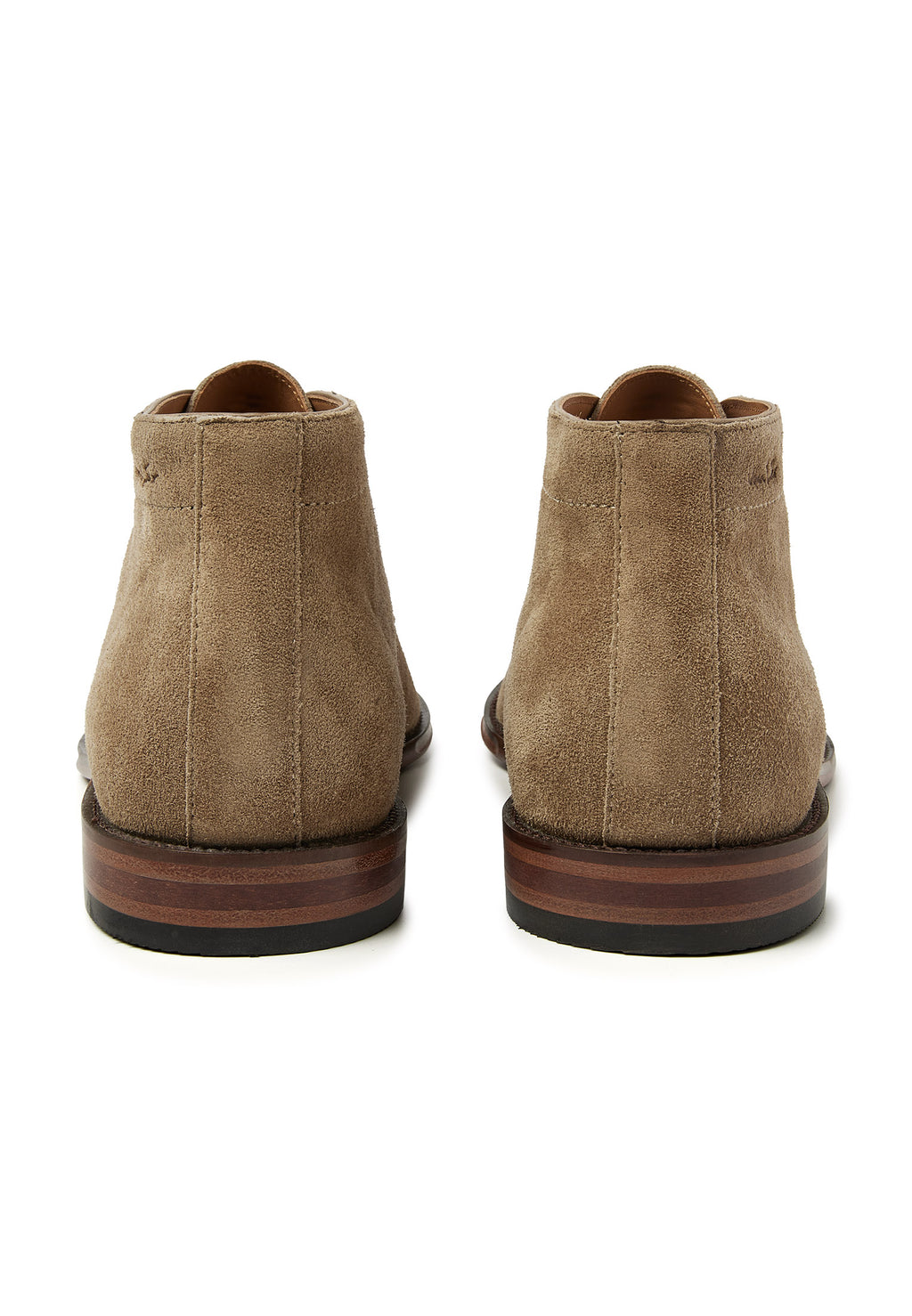 Taupe suède Madison halfhoge veterschoen