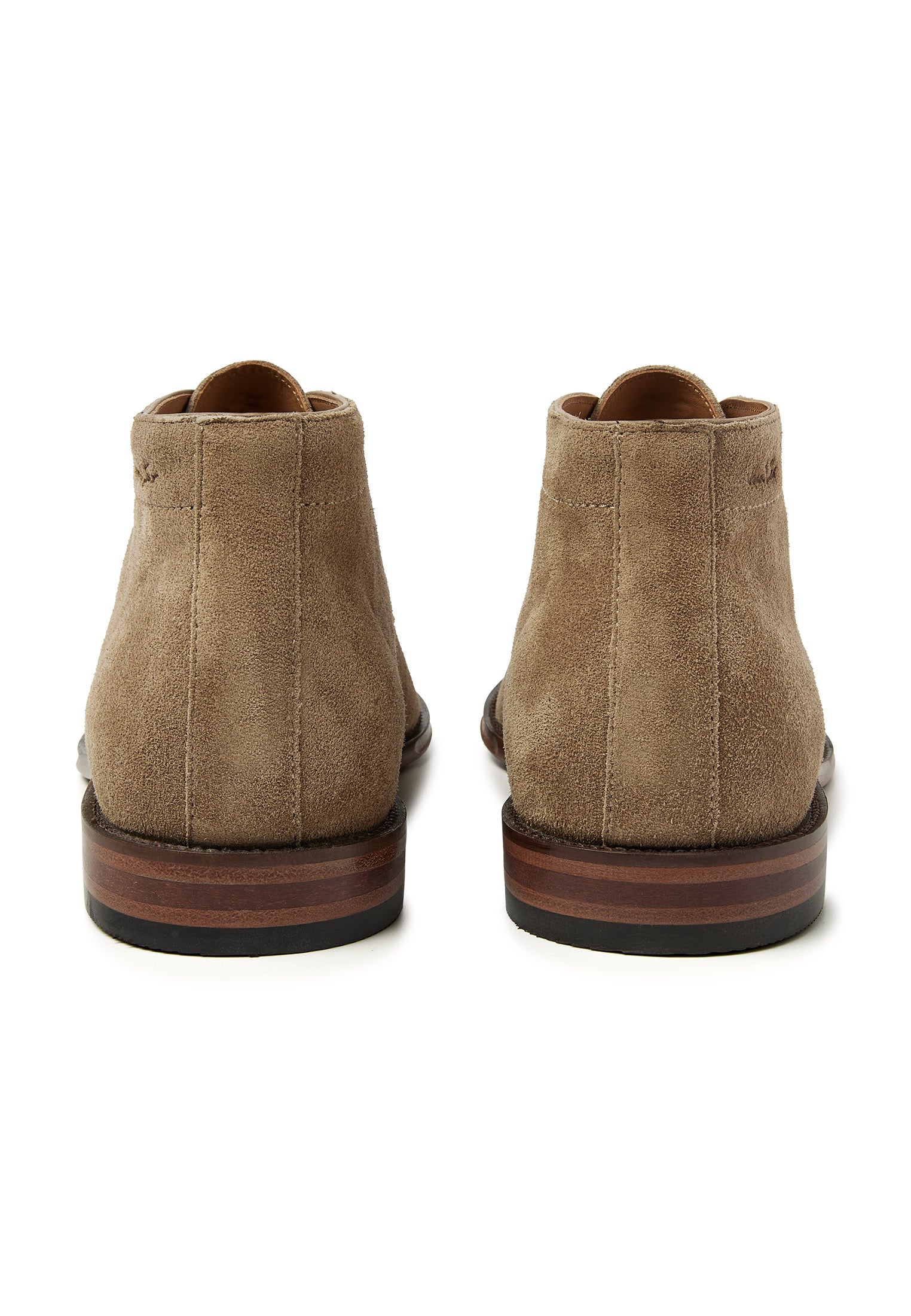 Taupe suède Madison halfhoge veterschoen