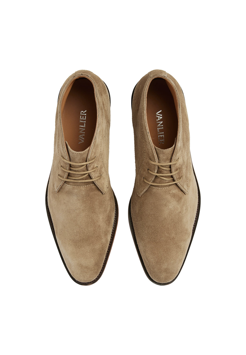 Taupe suède Madison halfhoge veterschoen