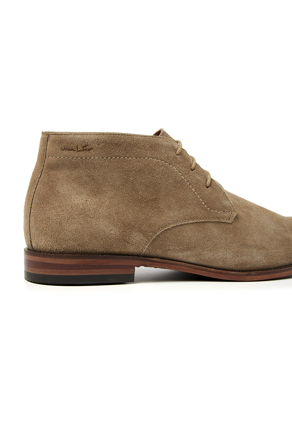 Taupe suède Madison halfhoge veterschoen