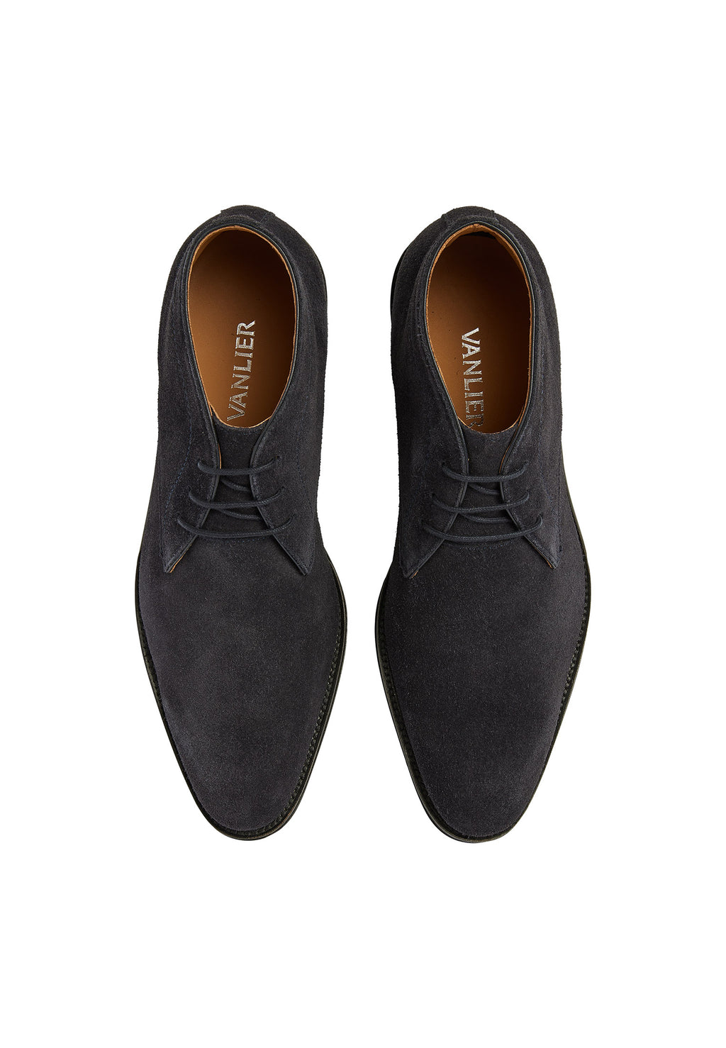 Navy suède Madison halfhoge veterschoen