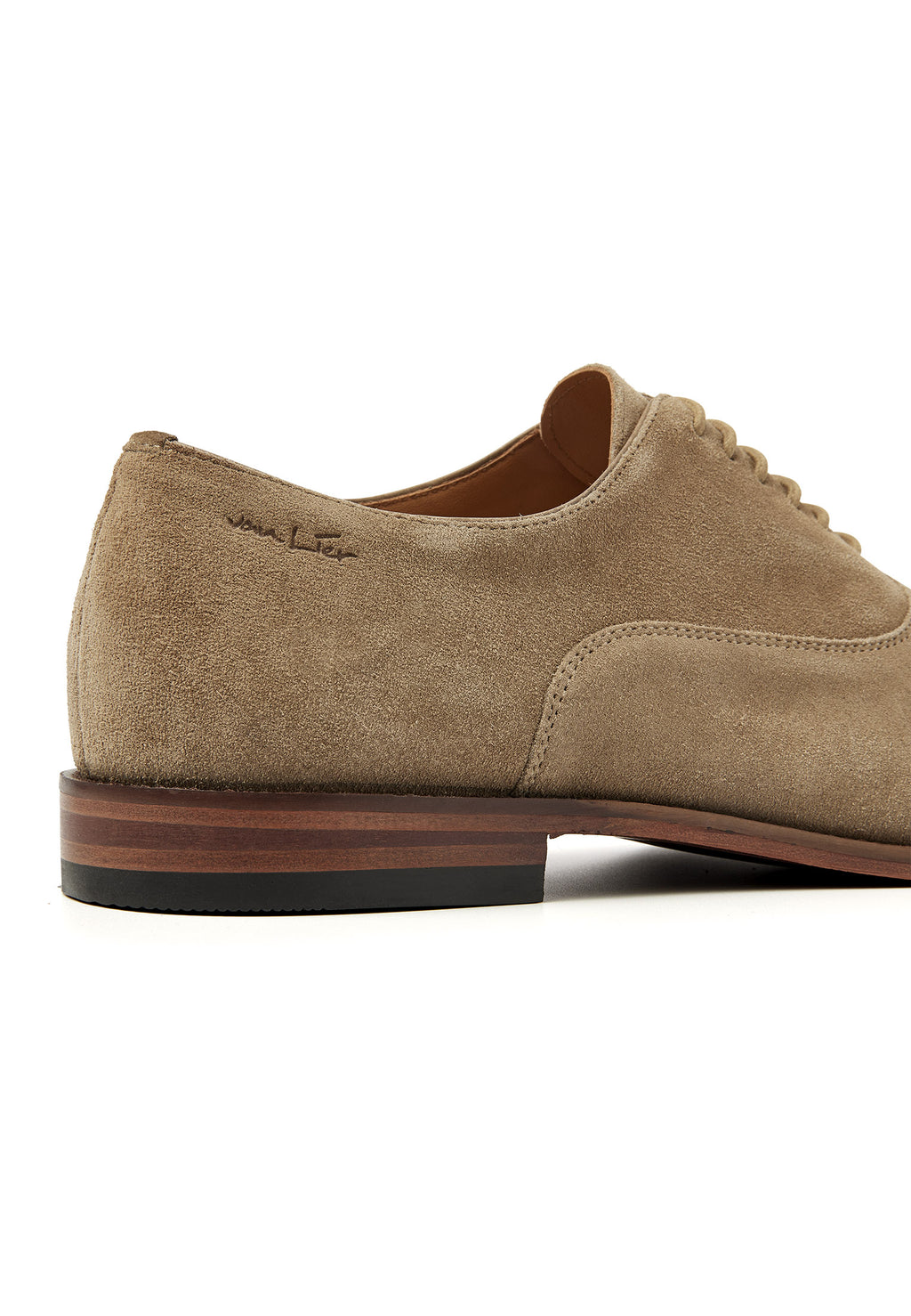 Taupe suede Madison lace-up shoe