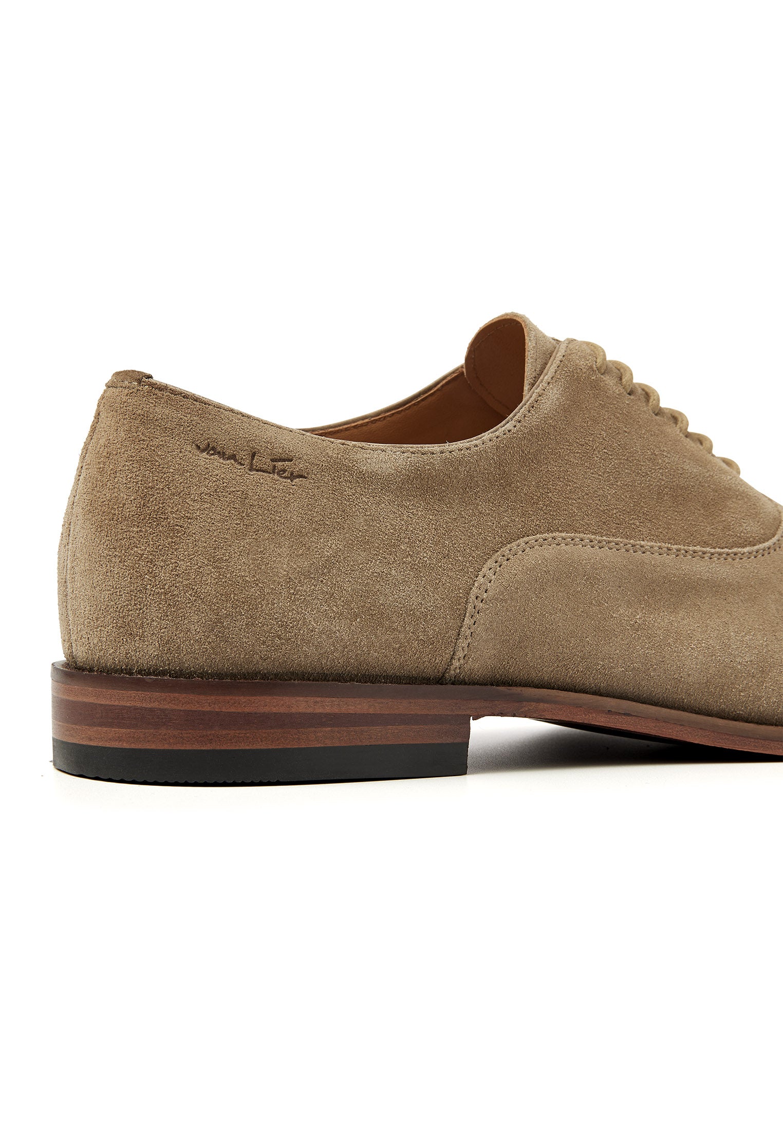 Taupe suede Madison lace-up shoe