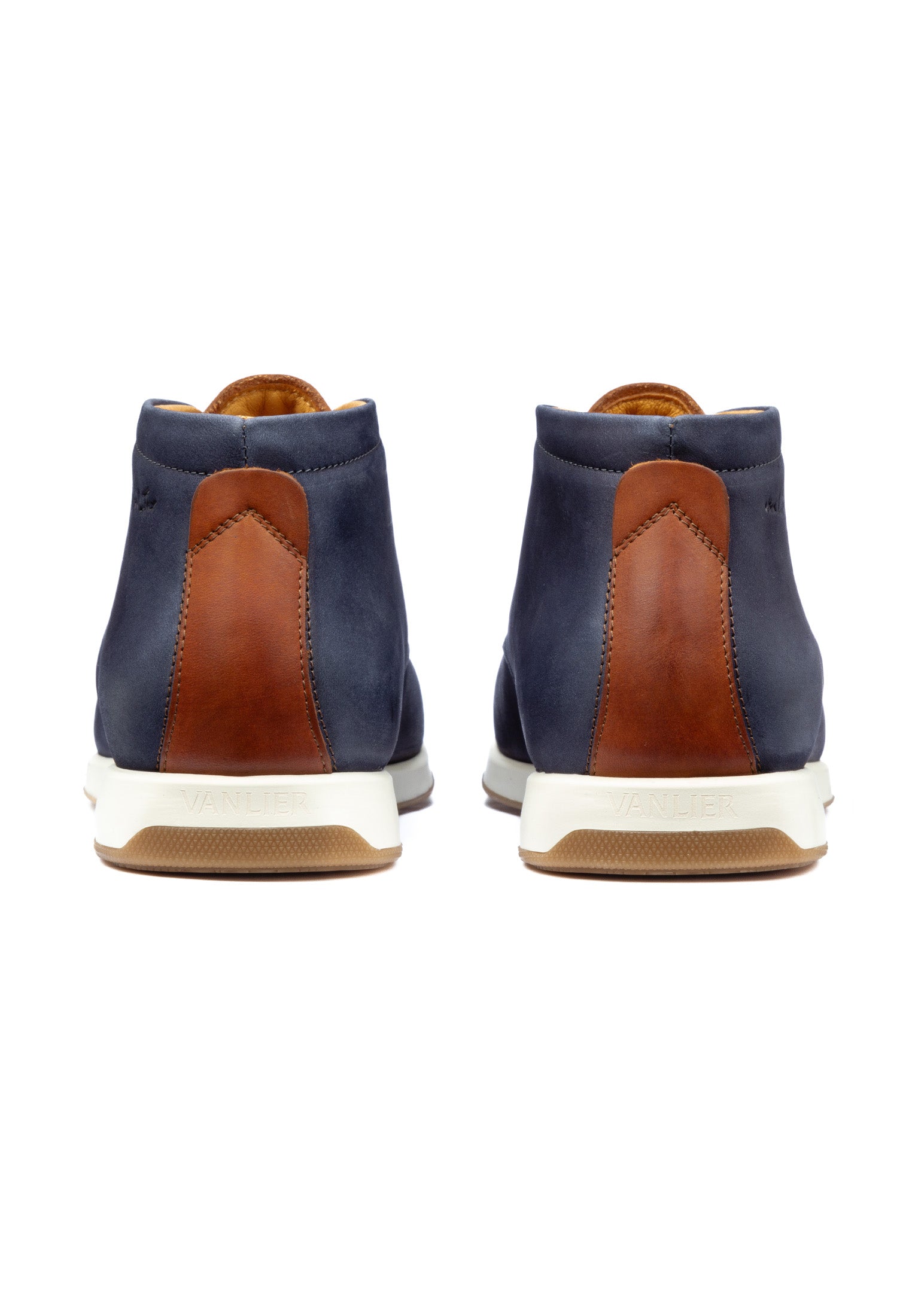 Navy blauw nubuck Ticino halfhoge veterschoen