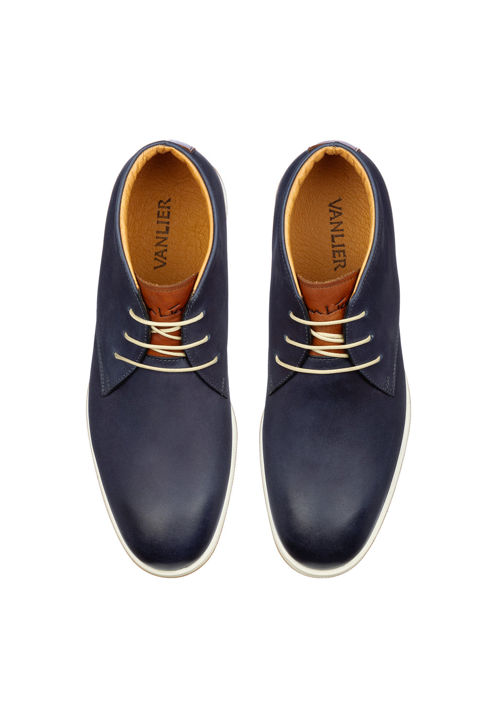 Navy blauw nubuck Ticino halfhoge veterschoen