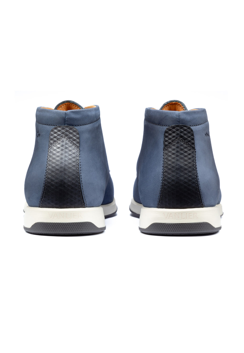 Blauw nubuck Ticino halfhoge veterschoen