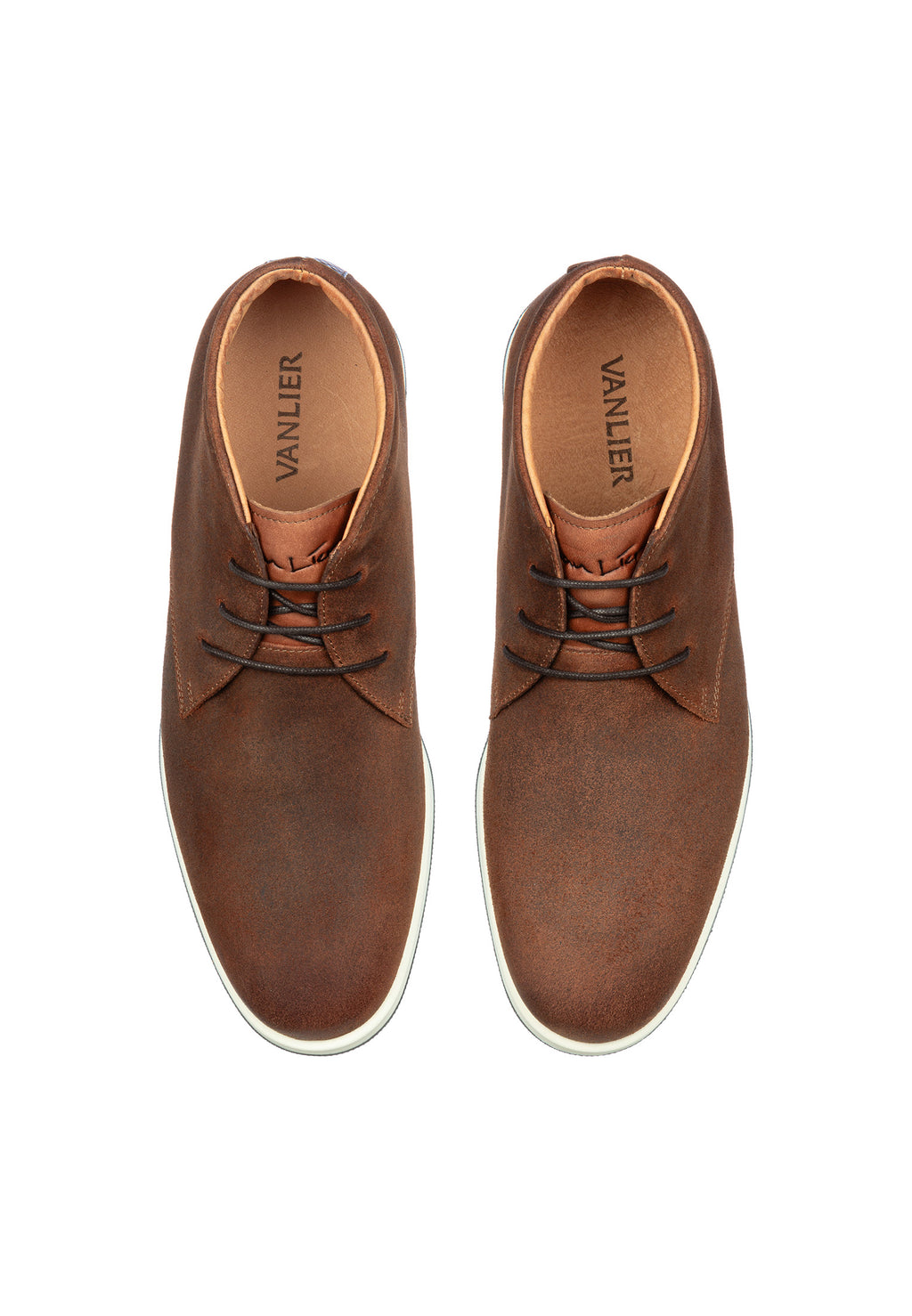 Roest cognac suède Ticino halfhoge veterschoen