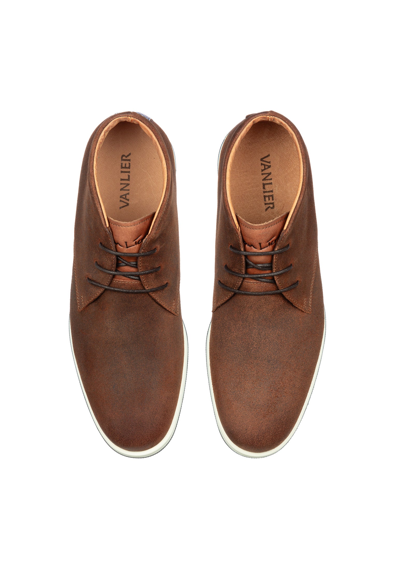 Roest cognac suède Ticino halfhoge veterschoen