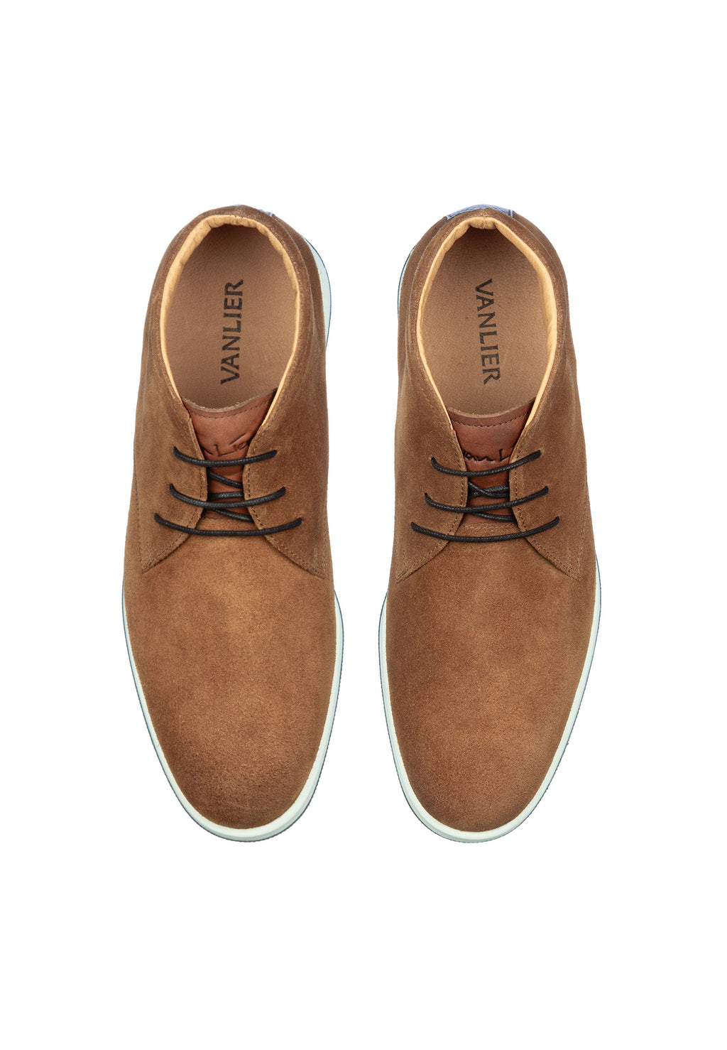 Cognac suède Ticino halfhoge veterschoen