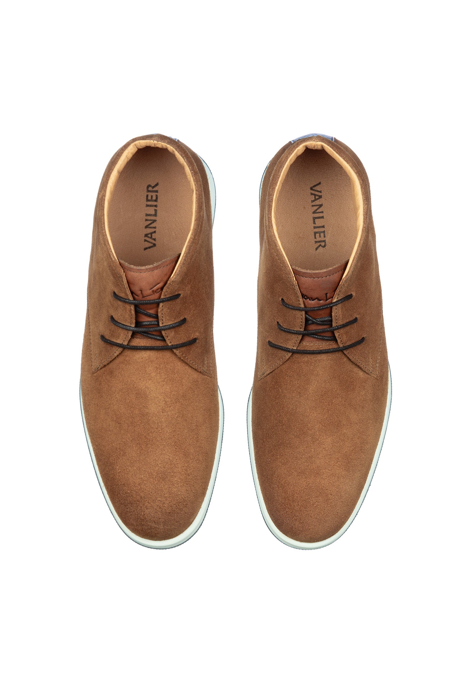 Cognac suède Ticino halfhoge veterschoen