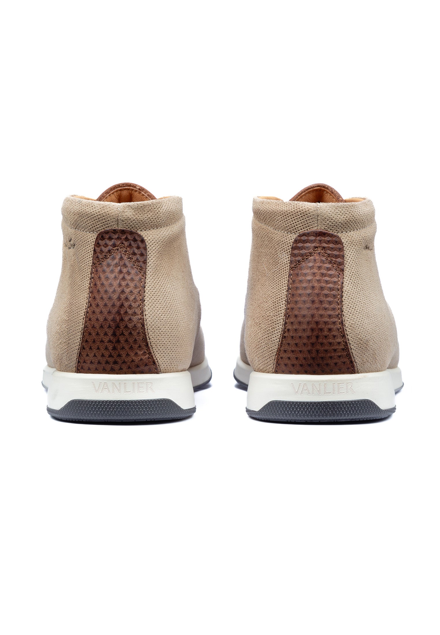 Licht taupe suède Ticino halfhoge veterschoen